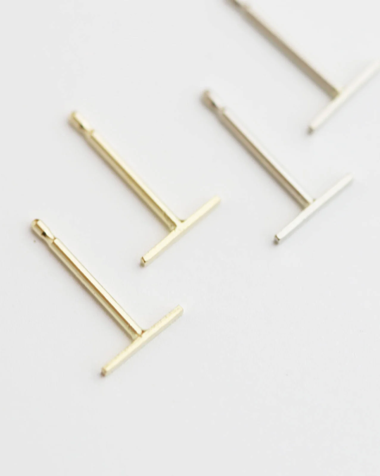 14K Bar Earrings - Image 4