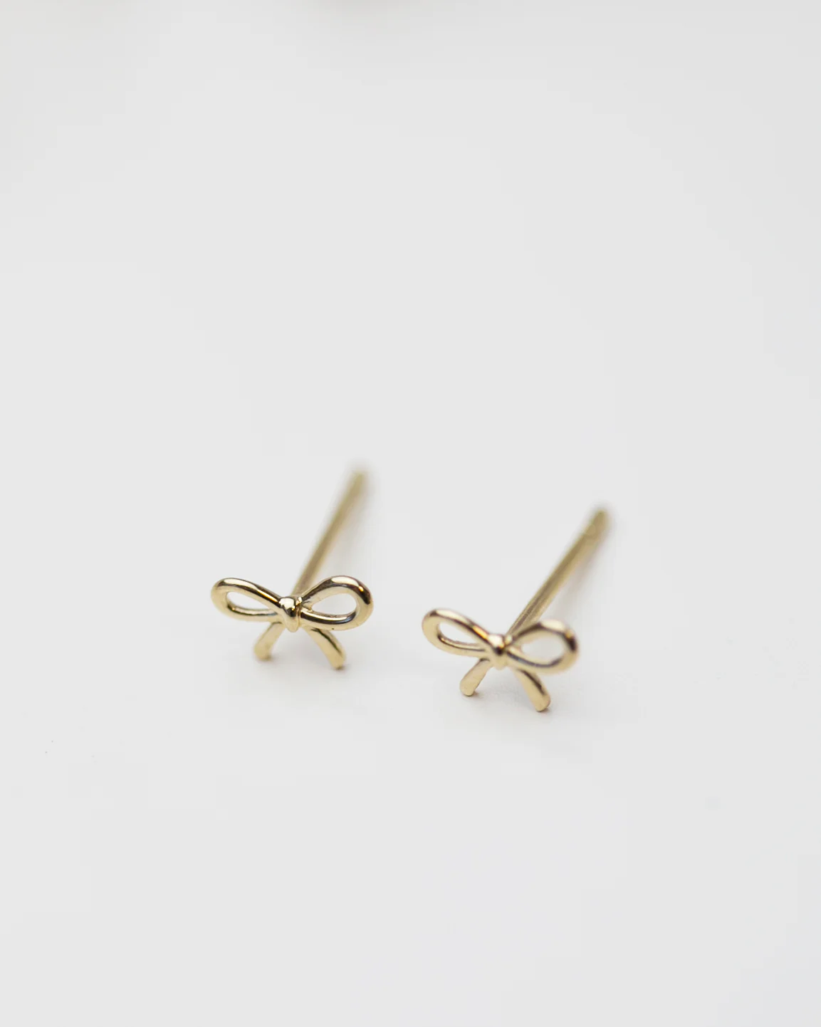 14K Bow Stud Earrings - Image 3