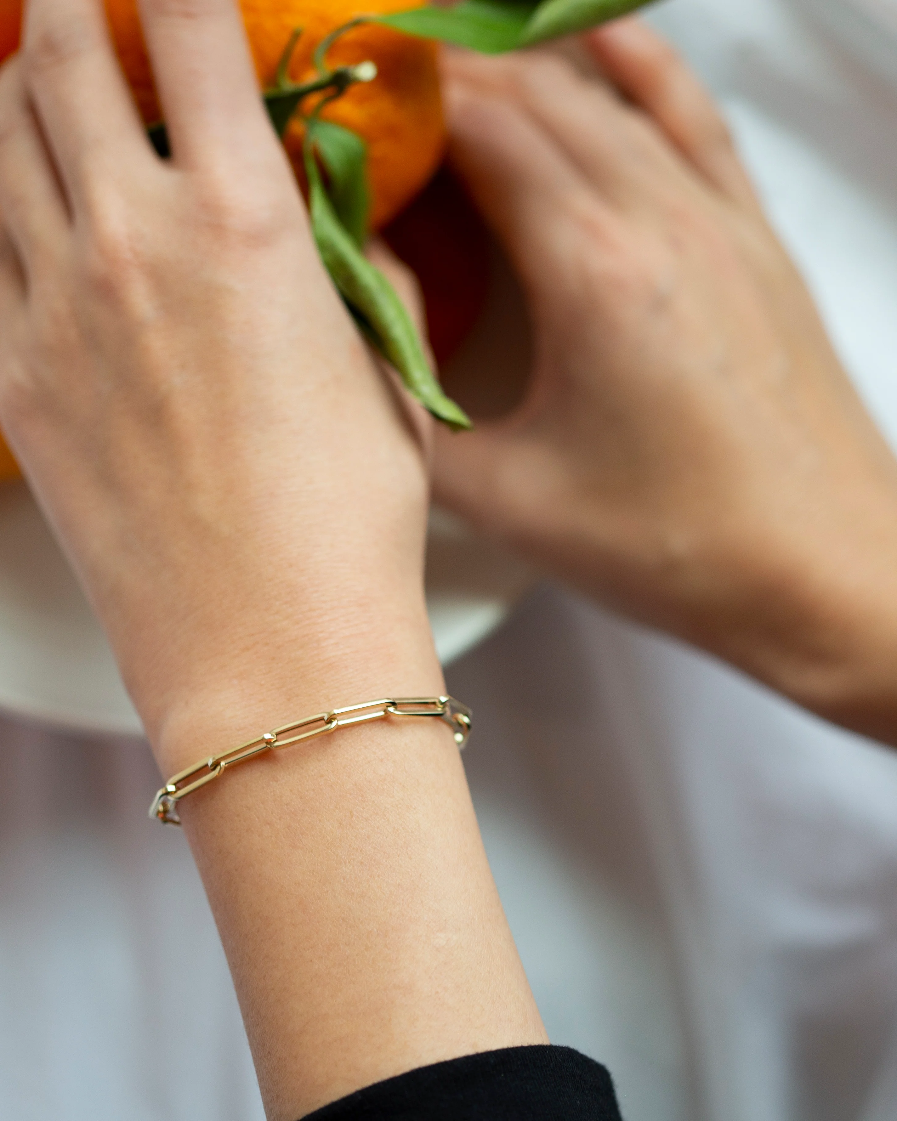 14k Paperclip Bracelet - Image 4