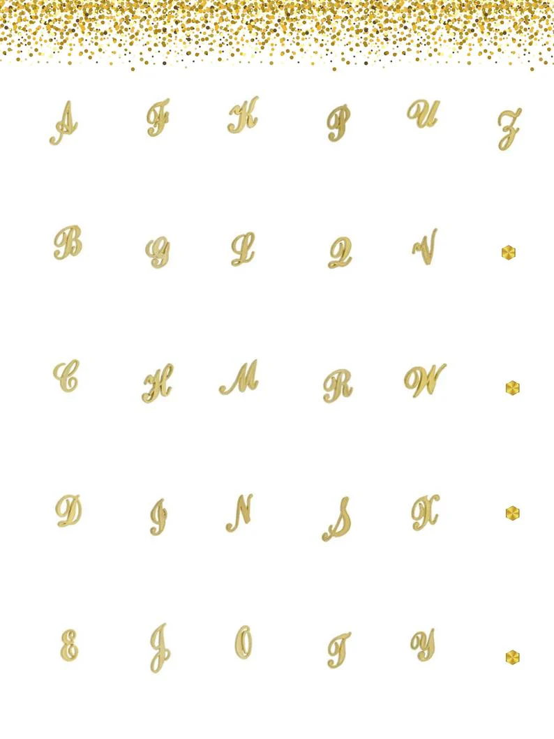 14k Cursive Letter Ring - Image 12