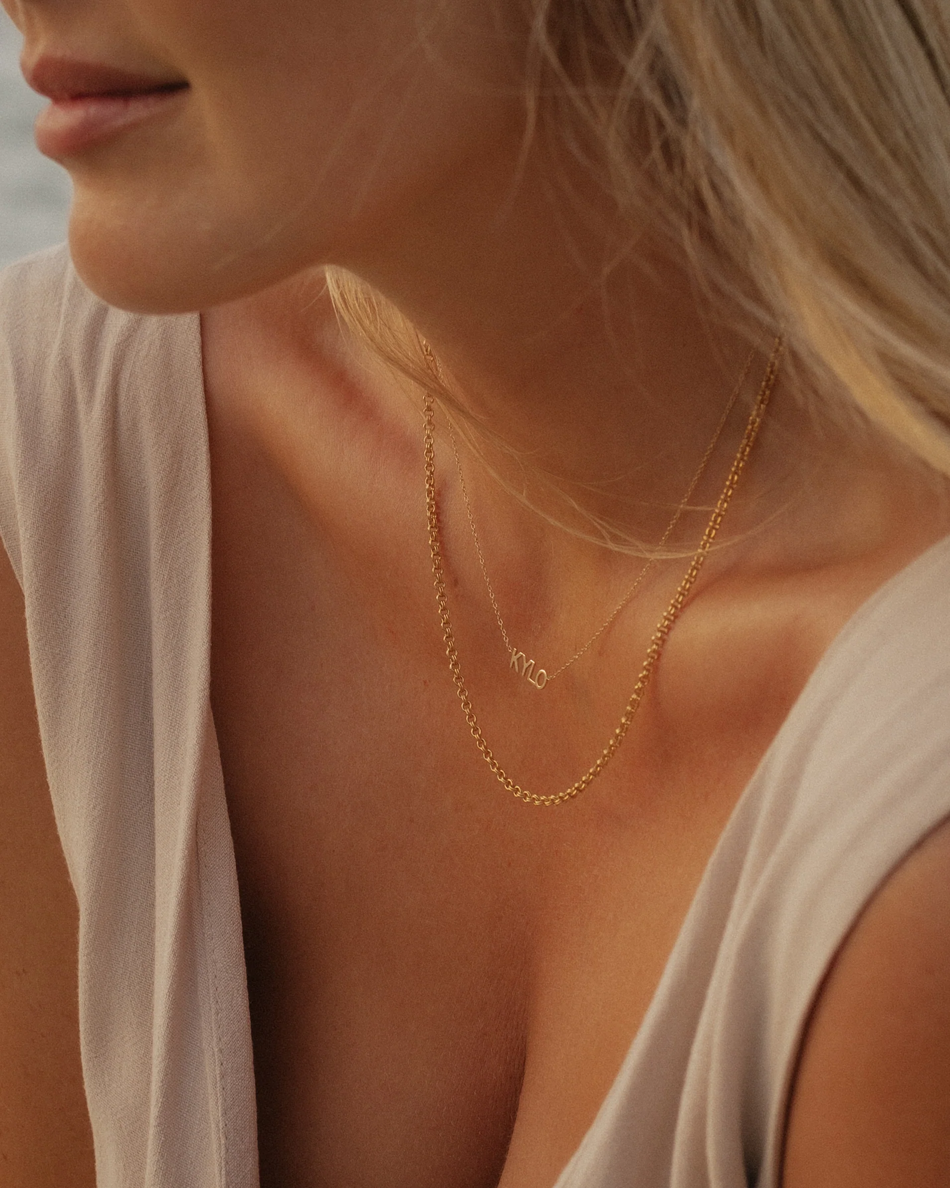 14k Dainty Name Necklace - Image 3