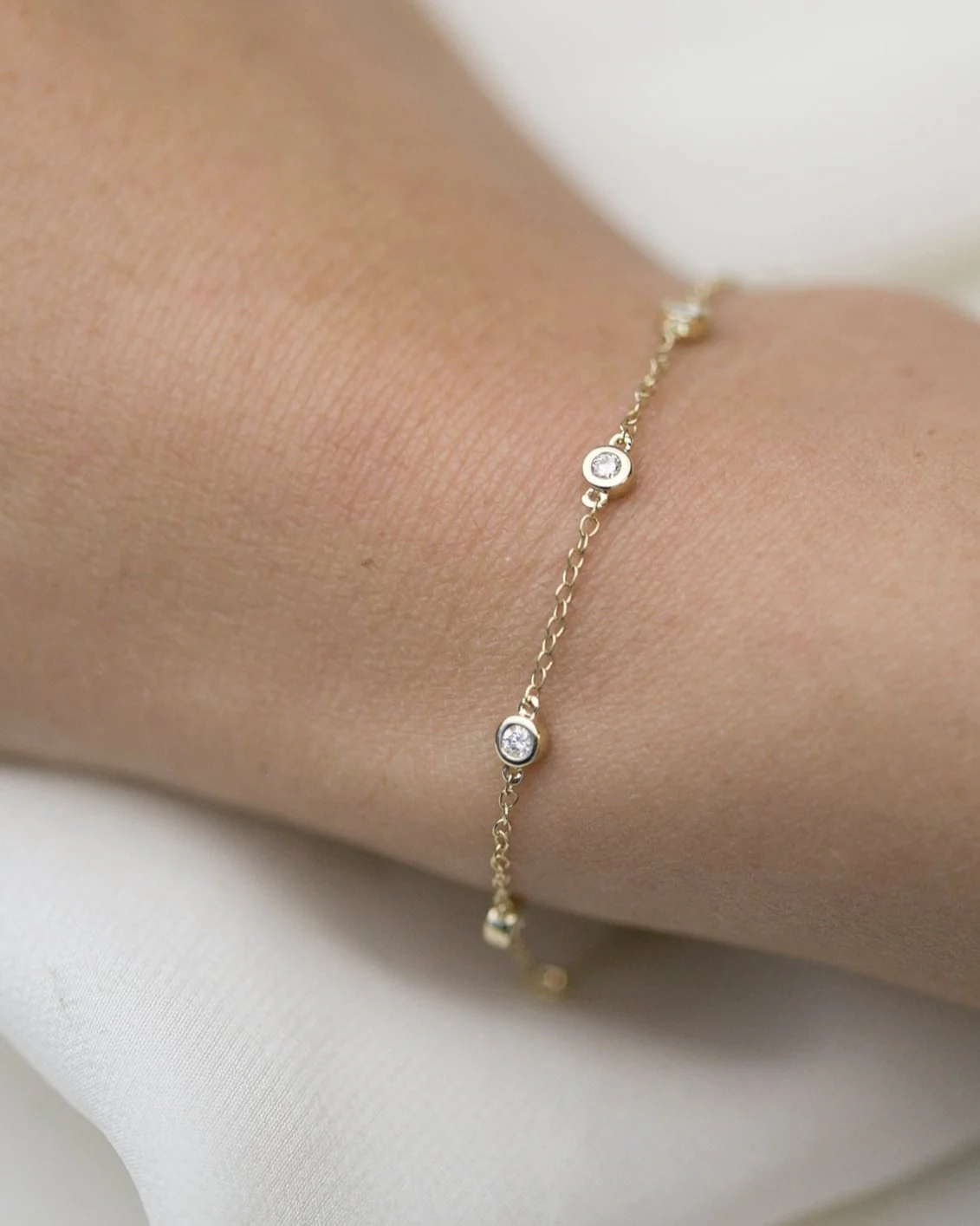 14k Diamond by the Yards Bracelet - Image 4