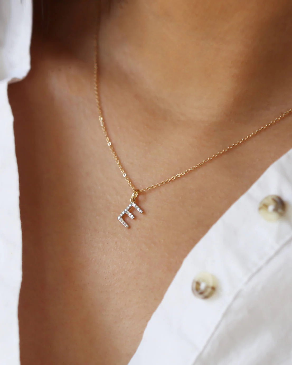 14K Diamond Initial Necklace - Image 12