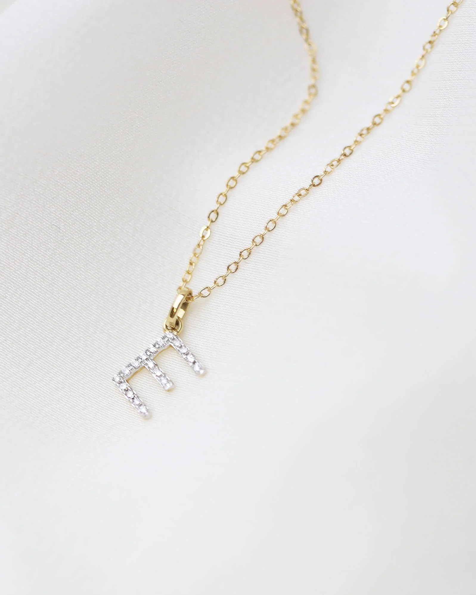 14K Diamond Initial Necklace - Image 8