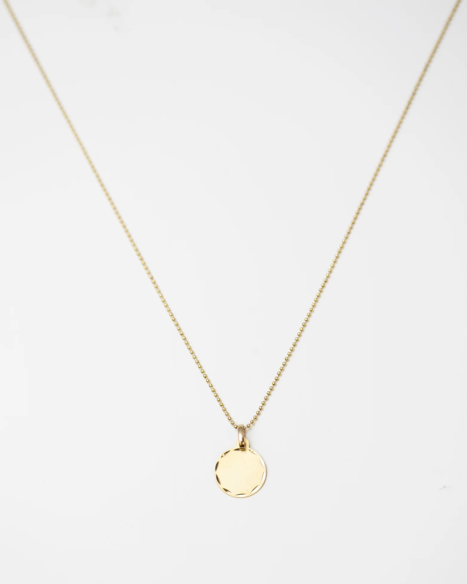 14K Disc Necklace - Image 10