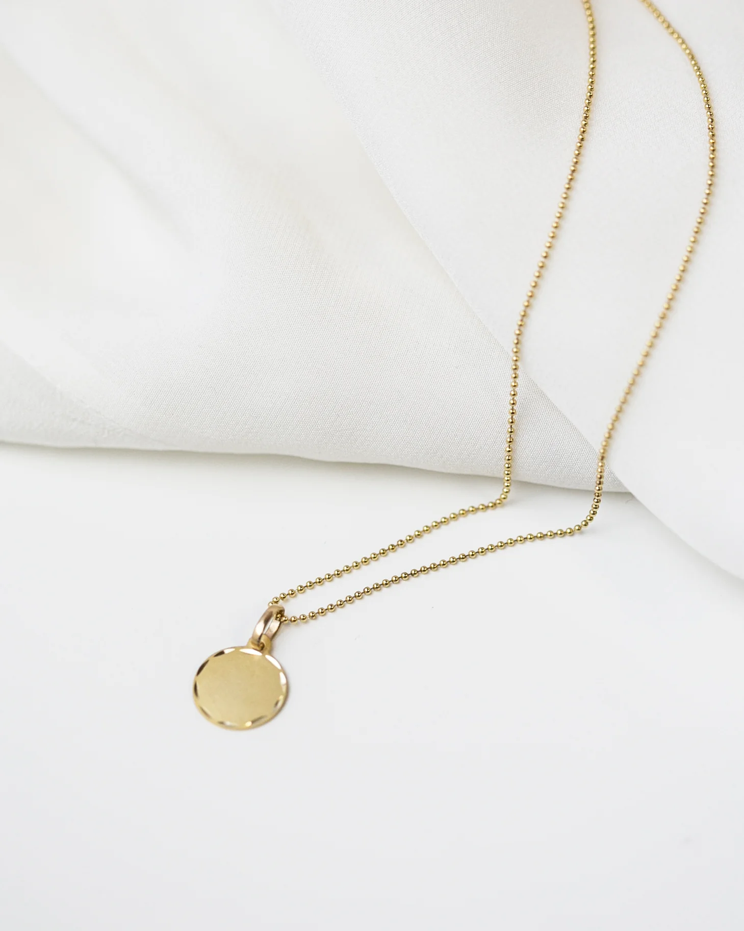 14K Disc Necklace - Image 6
