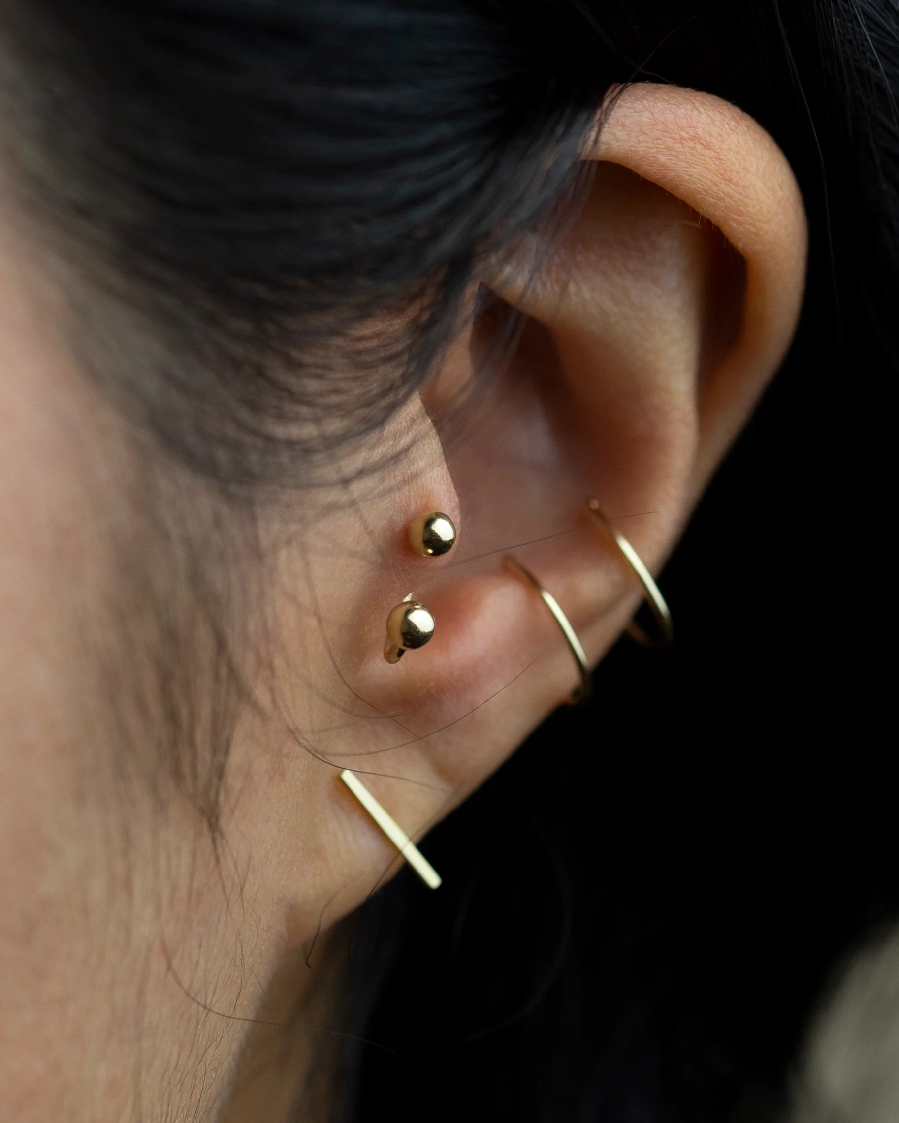 14k Double Line Ear Cuff - Image 6