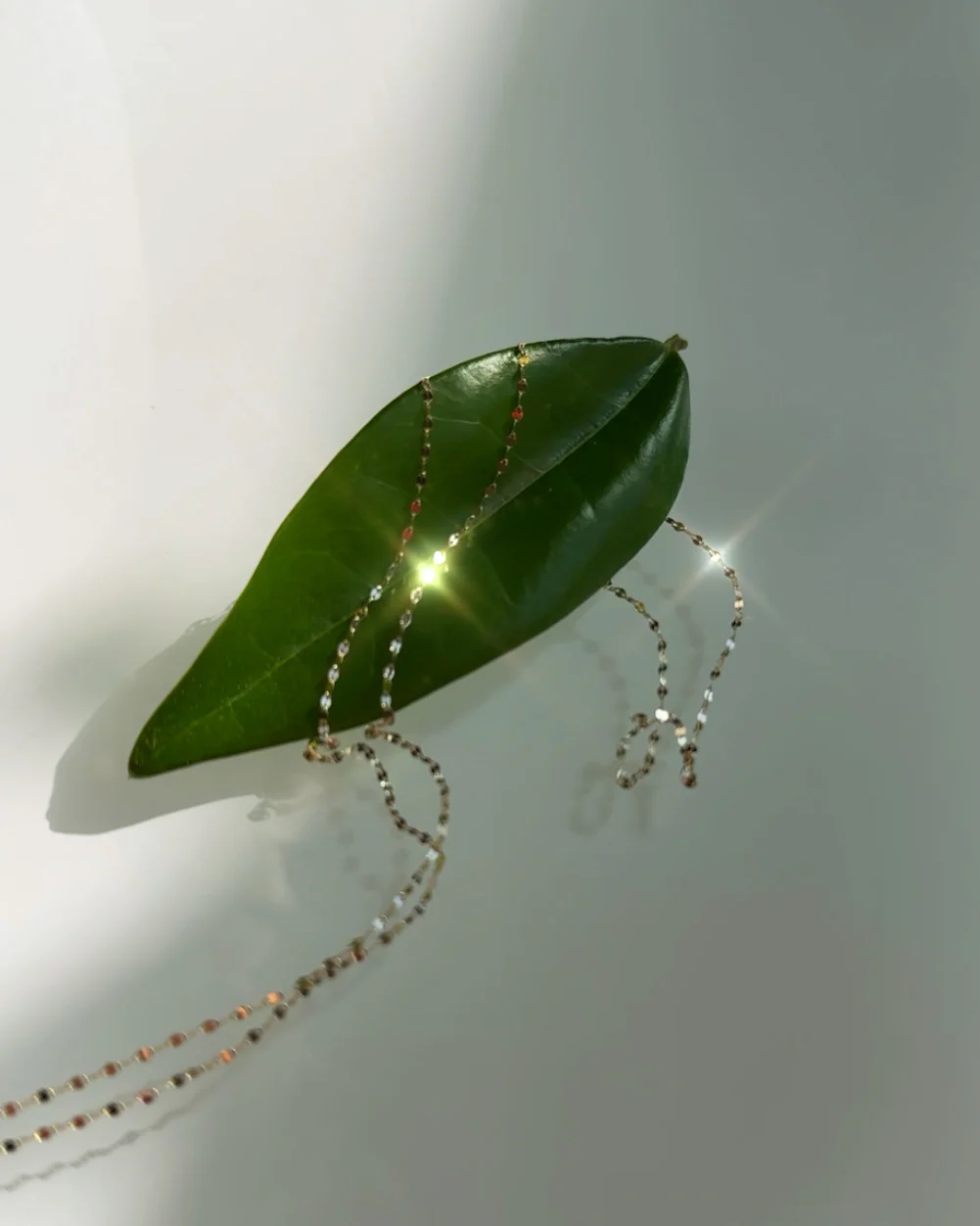 14k Glitter Chain necklace - Image 3