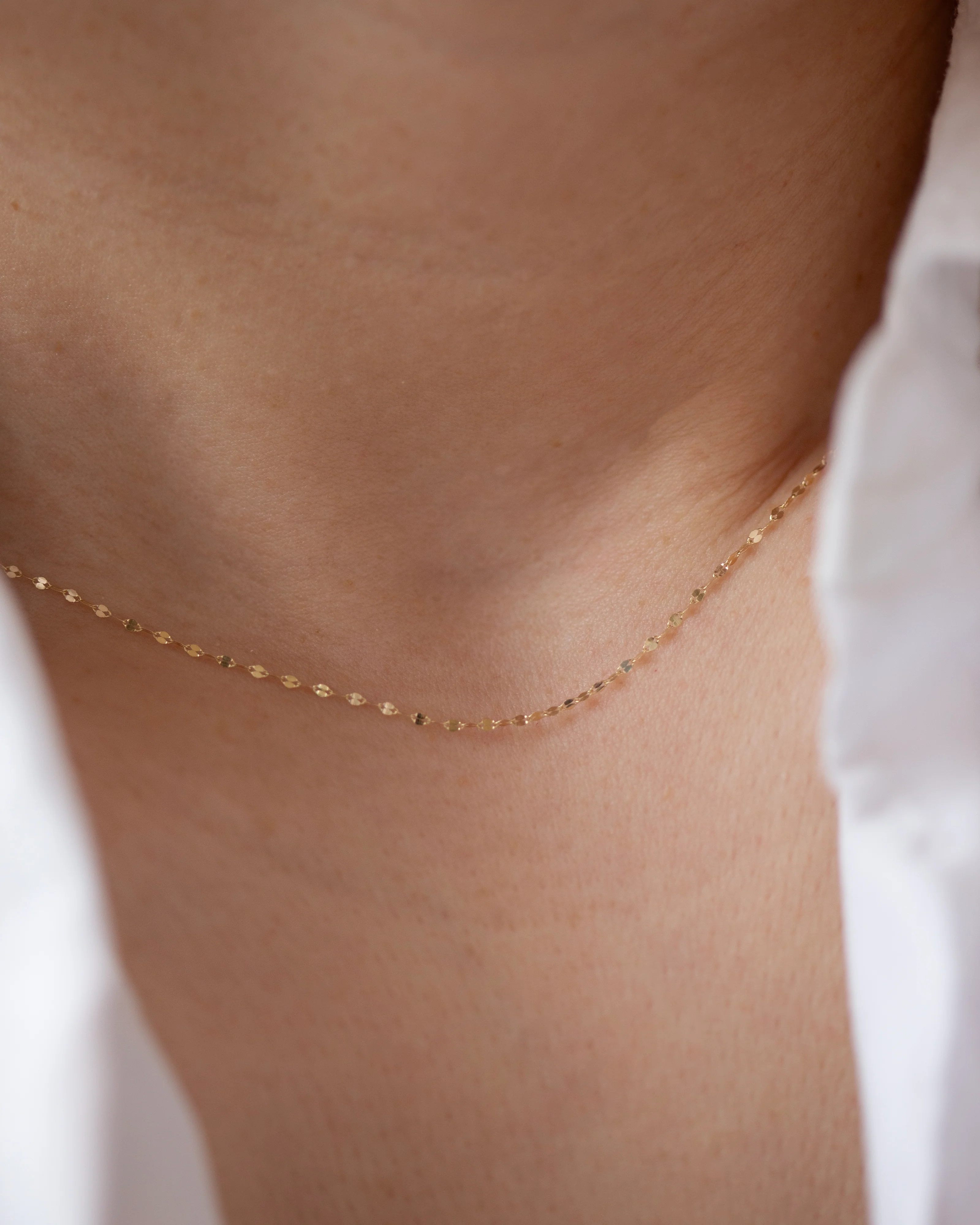 14k Glitter Chain necklace - Image 4