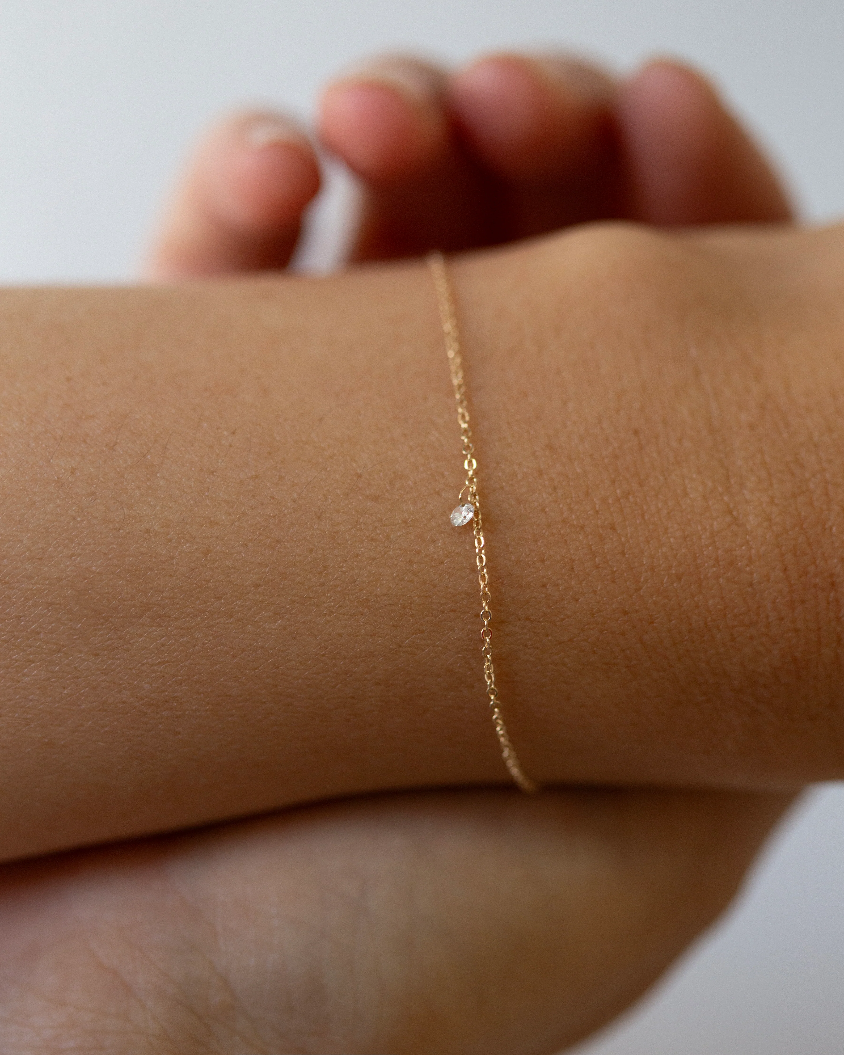 14k Gold Bare Diamond Bracelet - Image 5