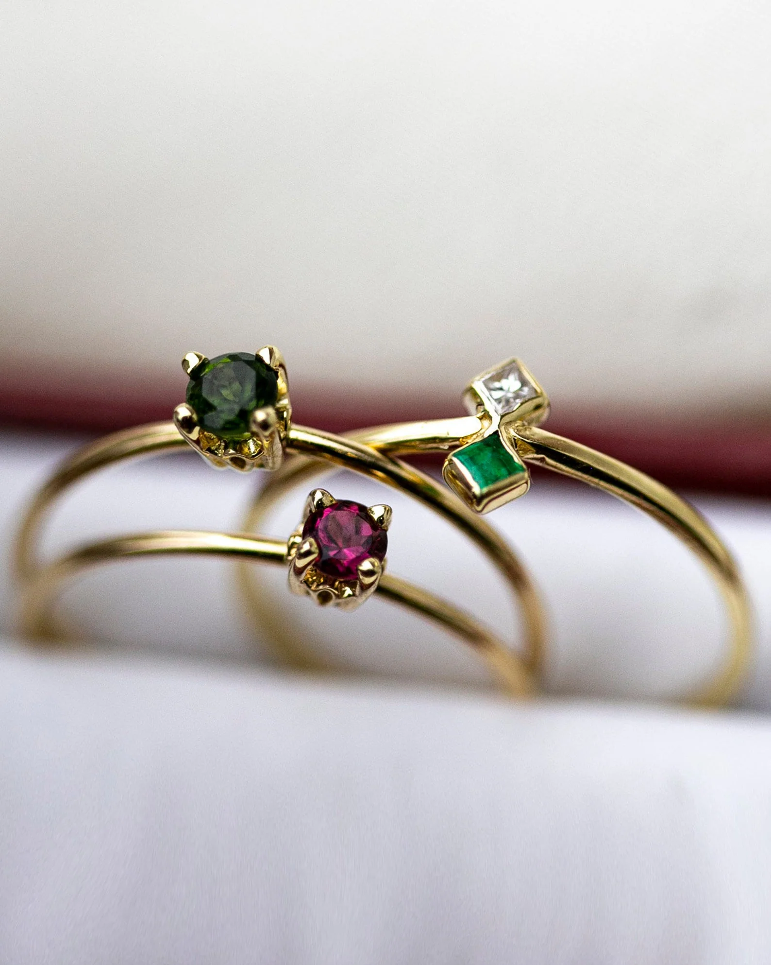 14k Gold Solitaire Birthstone Ring - Image 2