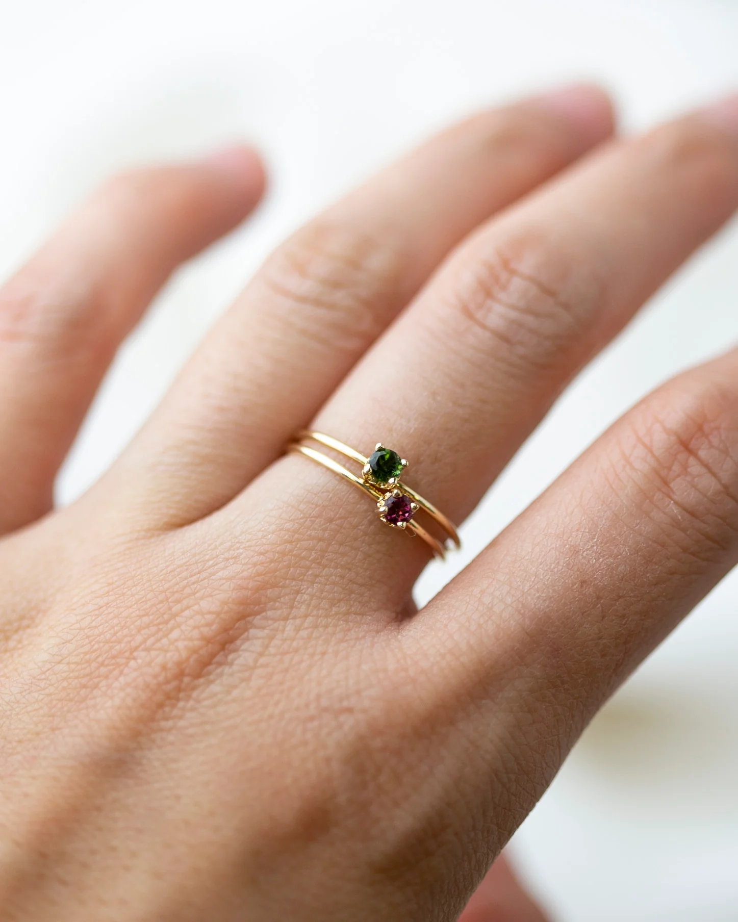 14k Gold Solitaire Birthstone Ring - Image 5