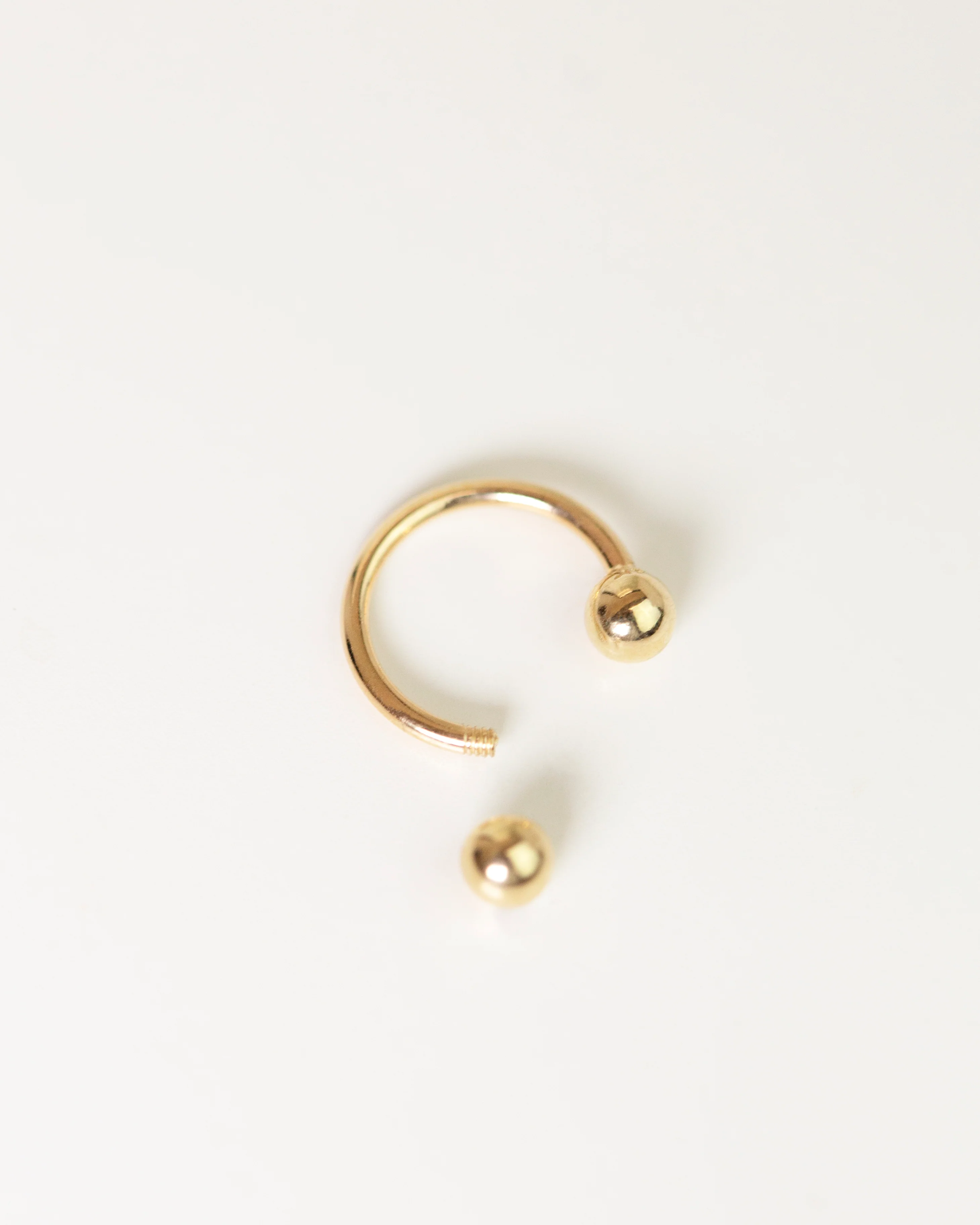 14k Horseshoe Barbell Earring