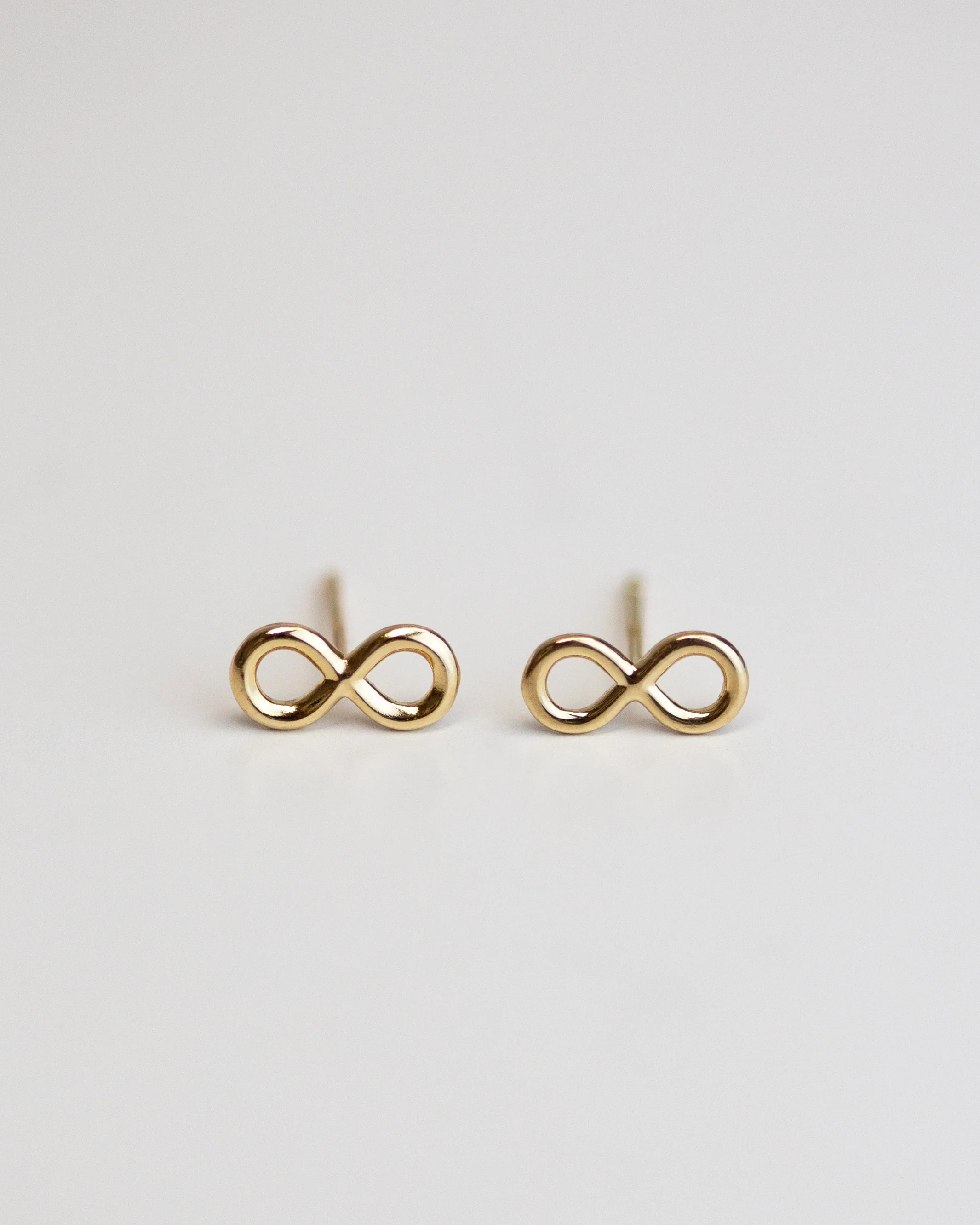 14k Infinity Stud Earrings