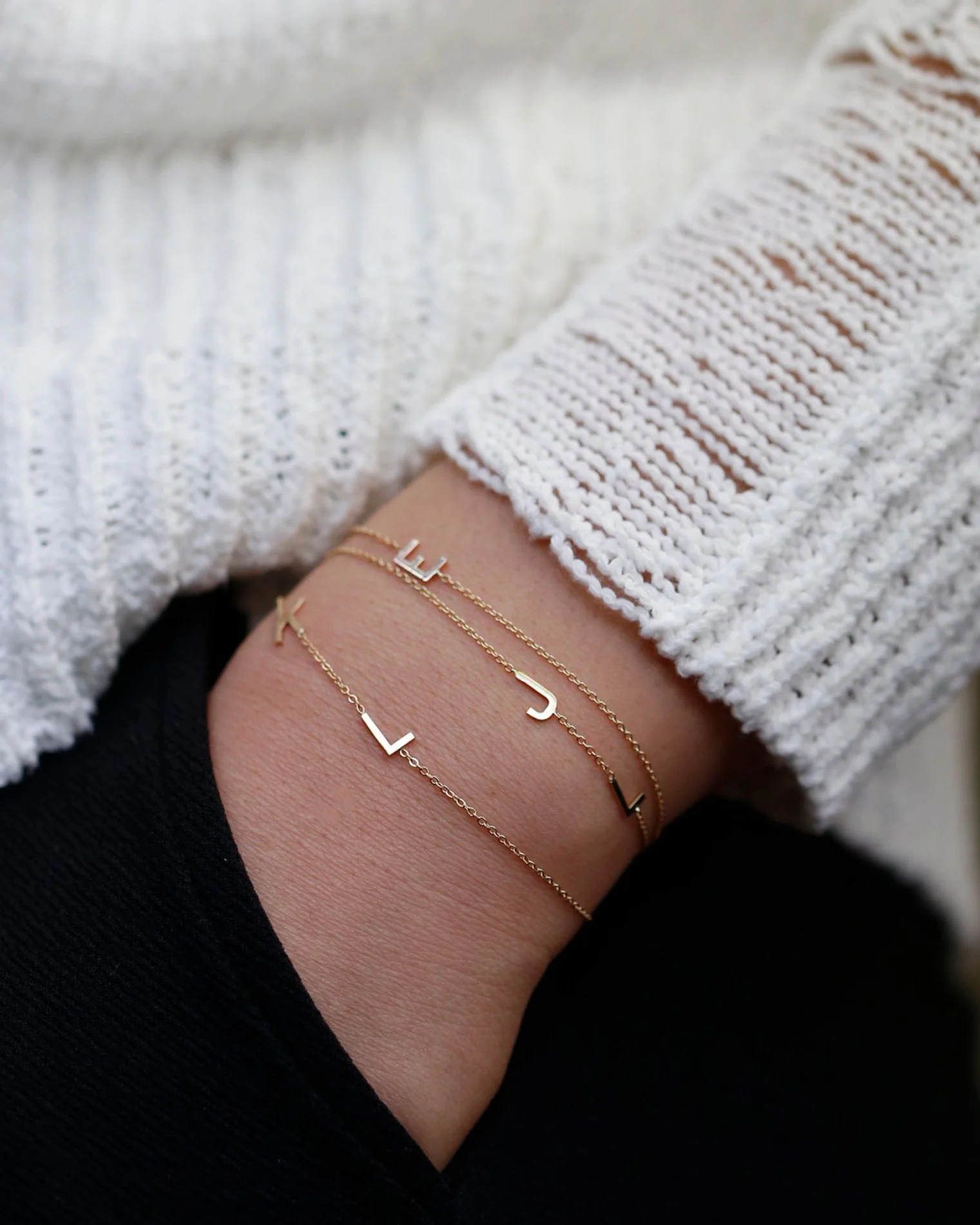 14K Initial Bracelet - Image 6