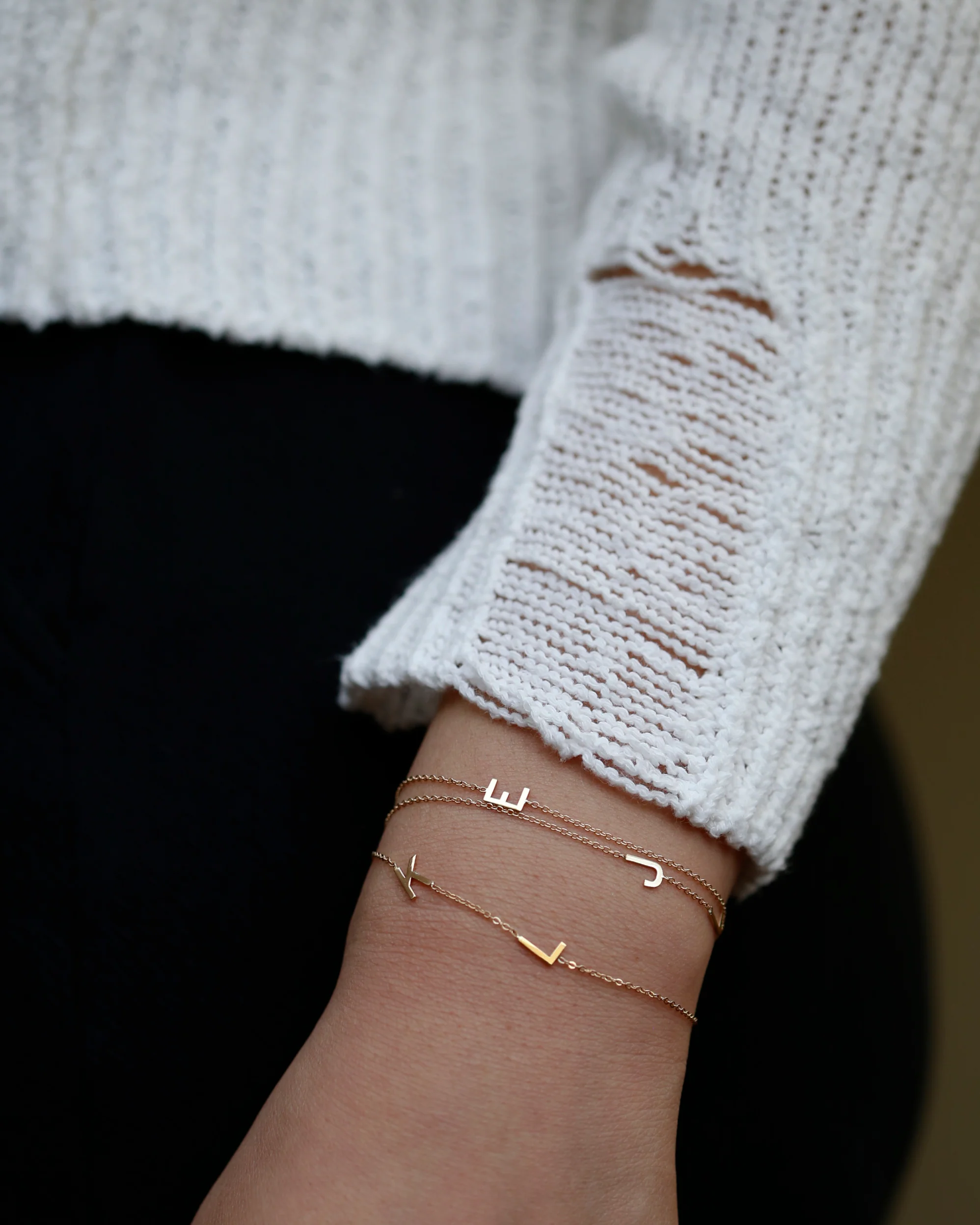 14K Initial Bracelet - Image 7