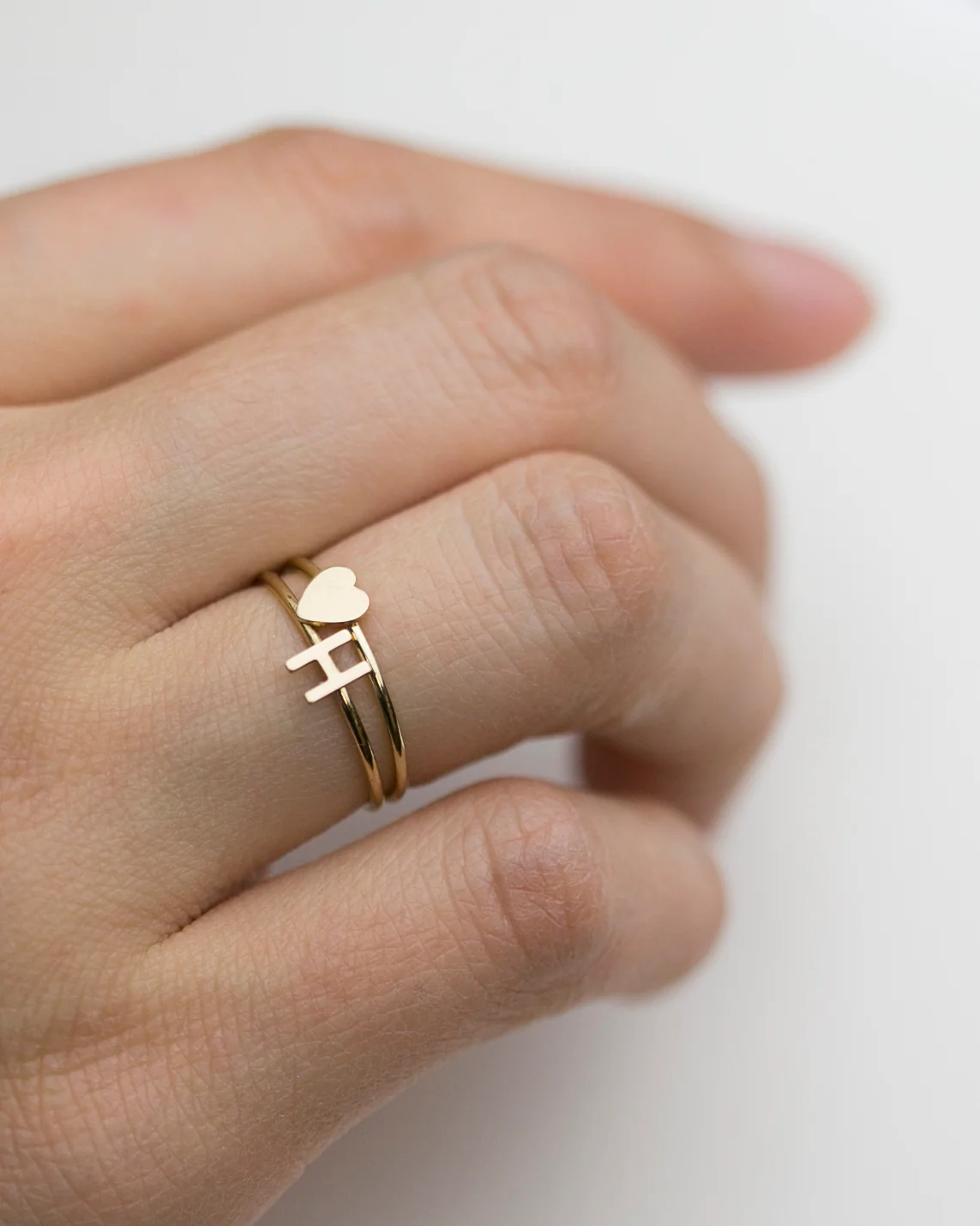 14K Letter Ring - Image 3