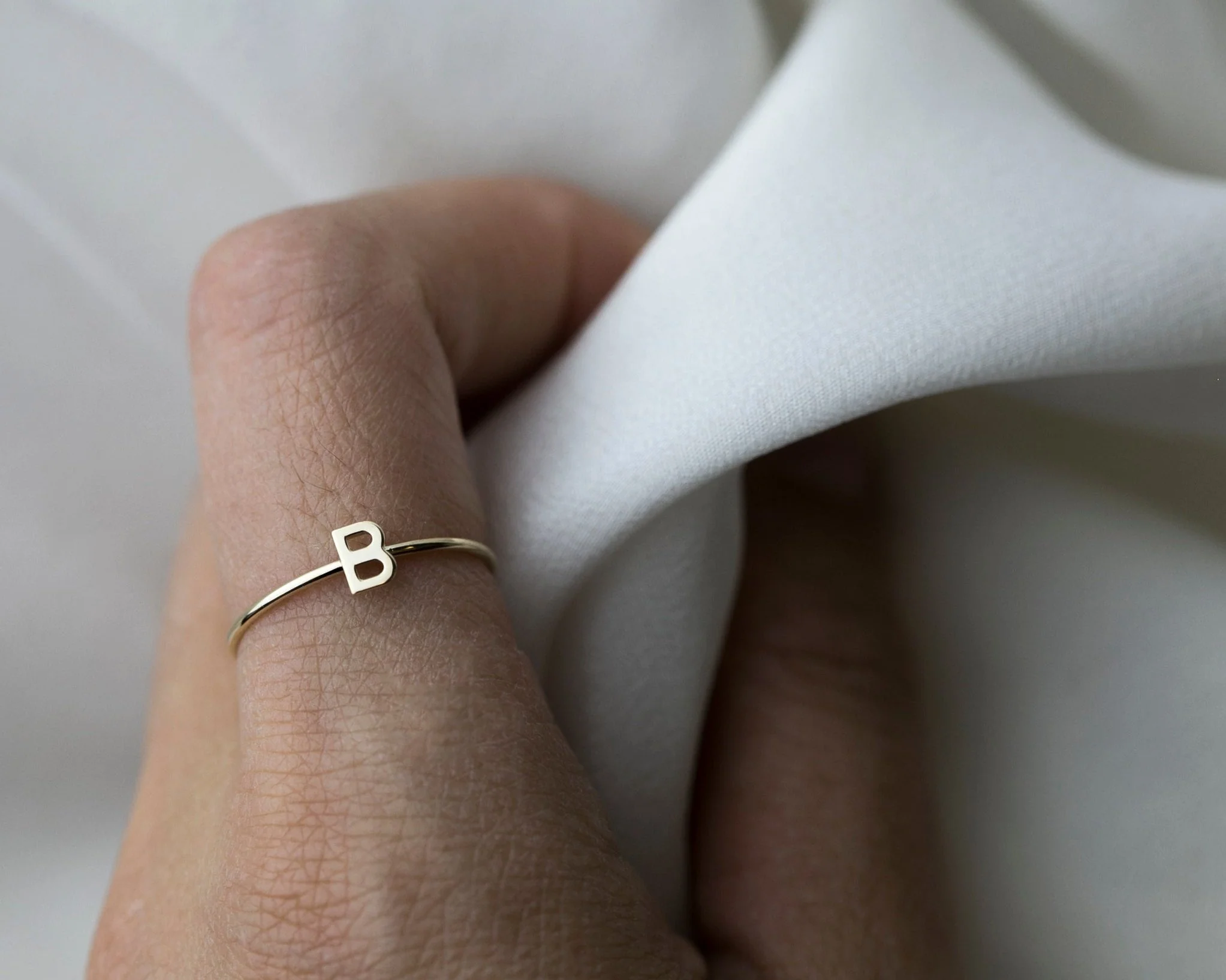 14K Letter Ring - Image 7