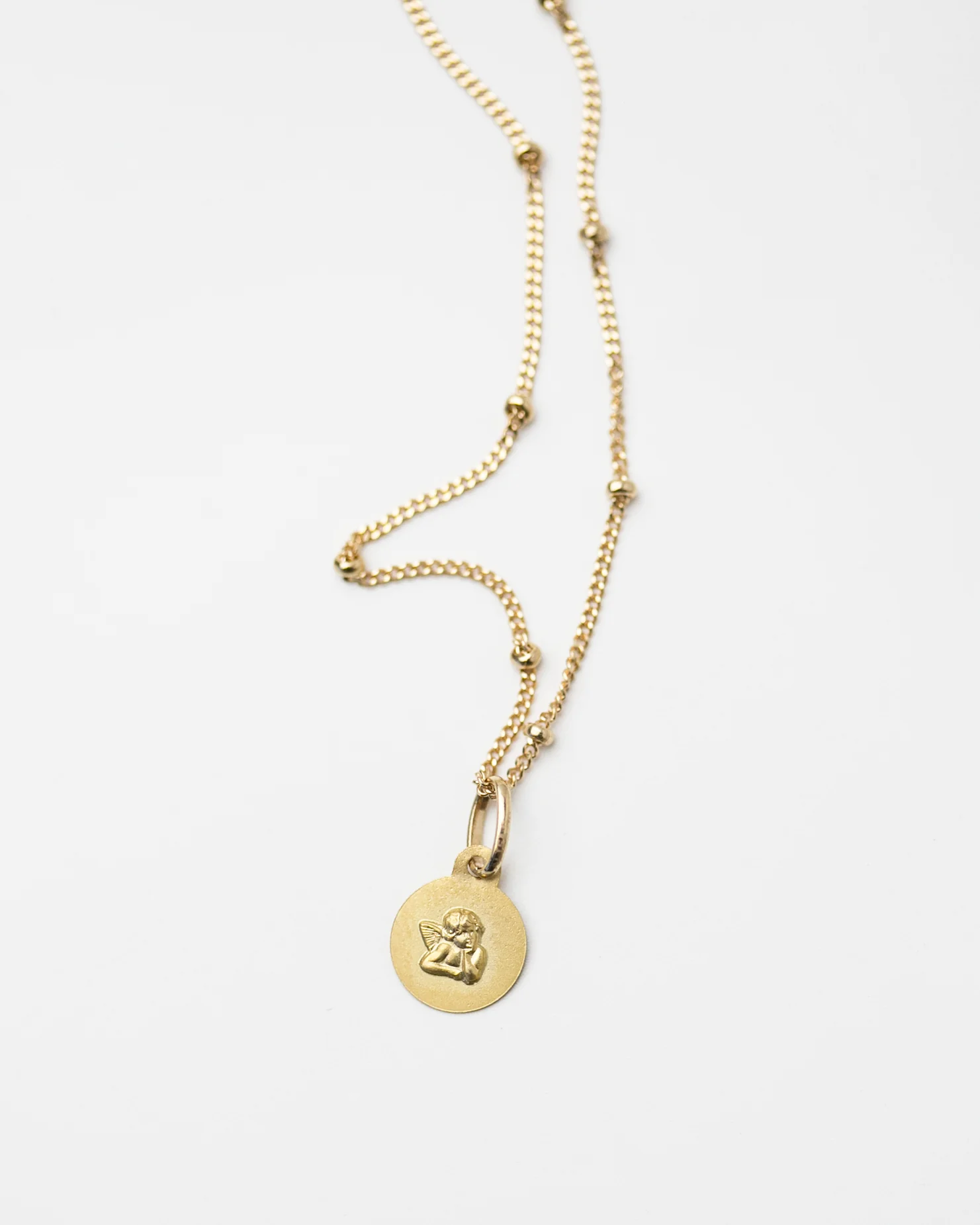 14K Mini Angel Necklace - Image 3