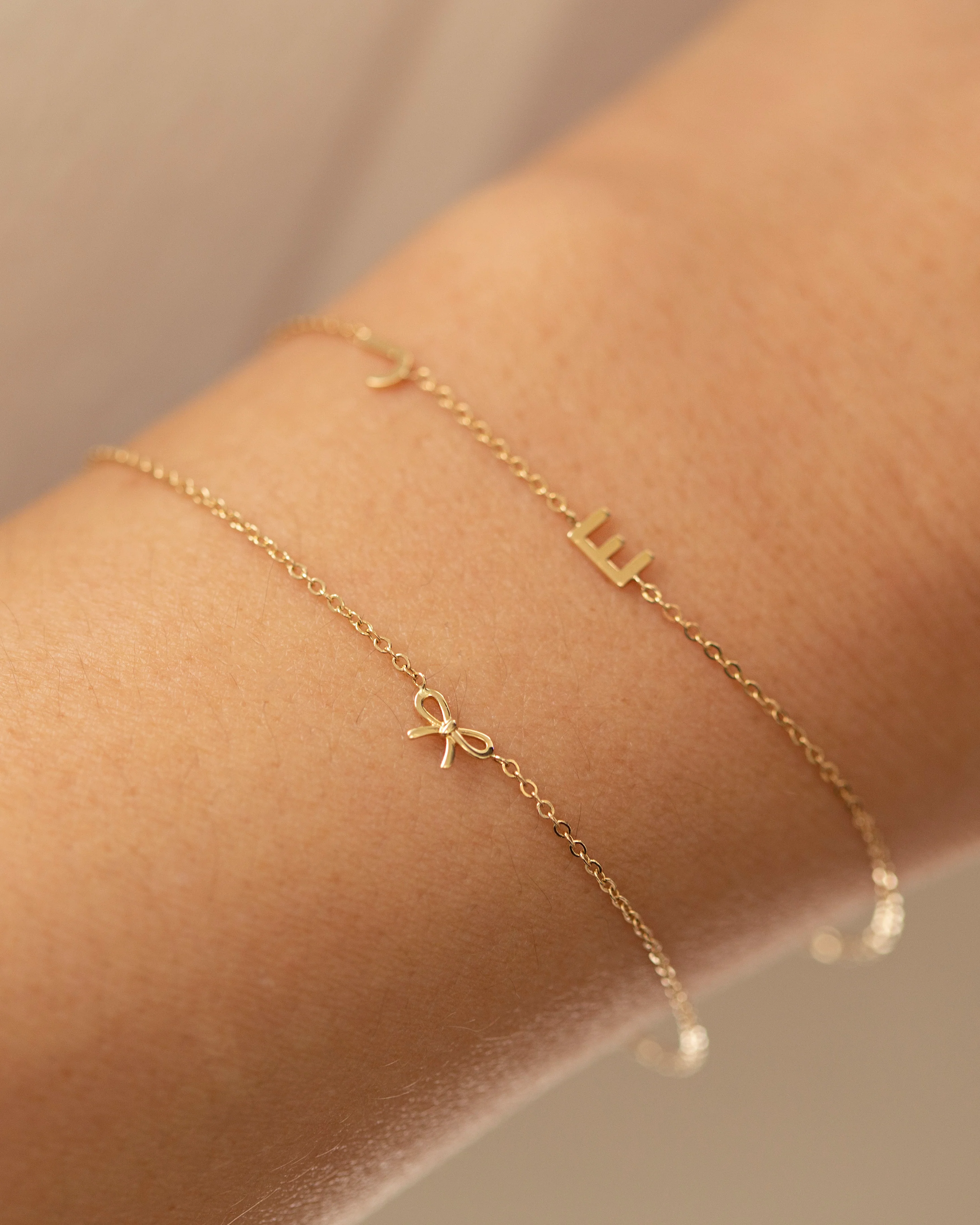 14k Mini Bow Bracelet - Image 6