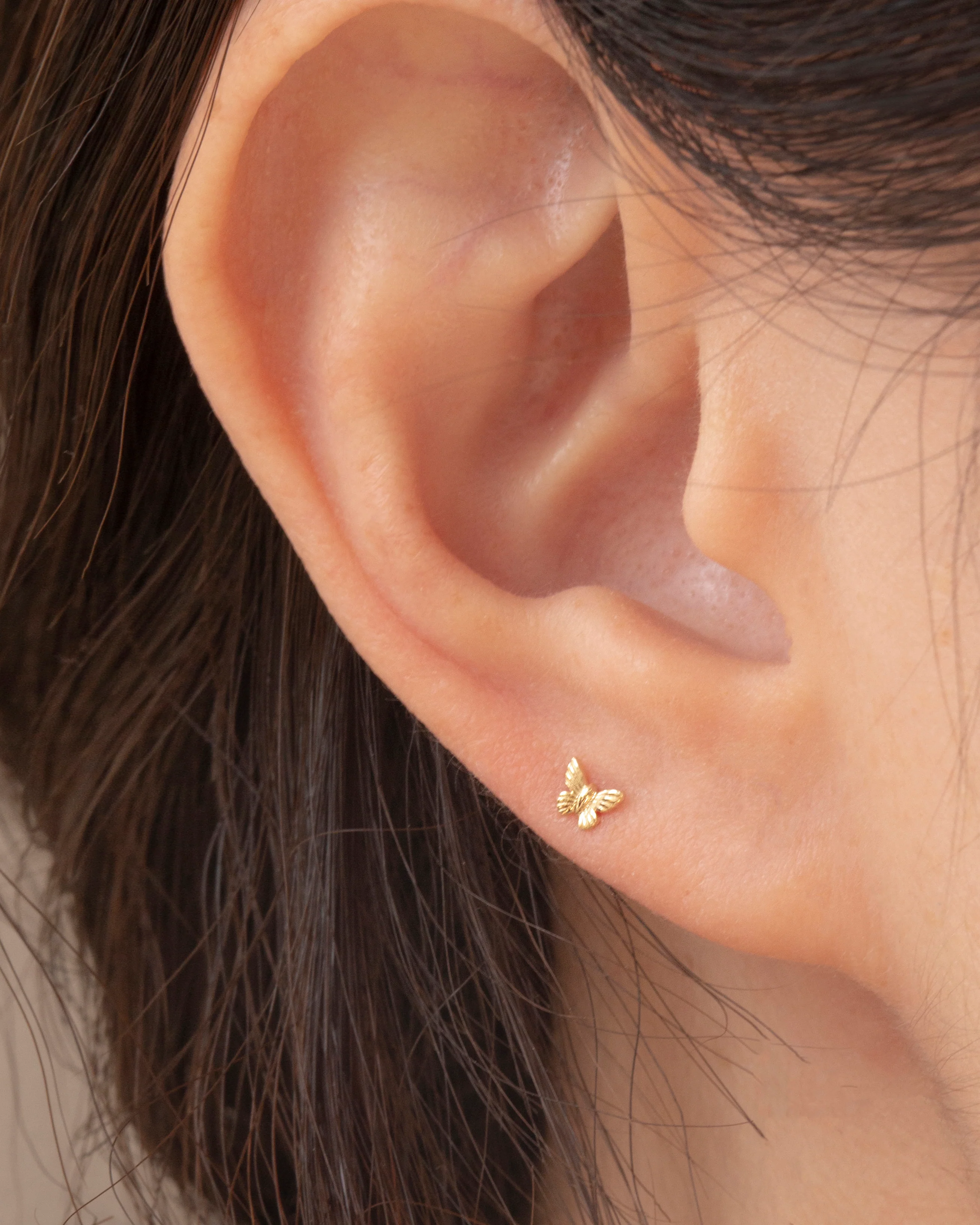 14k Mini butterfly Stud Earrings