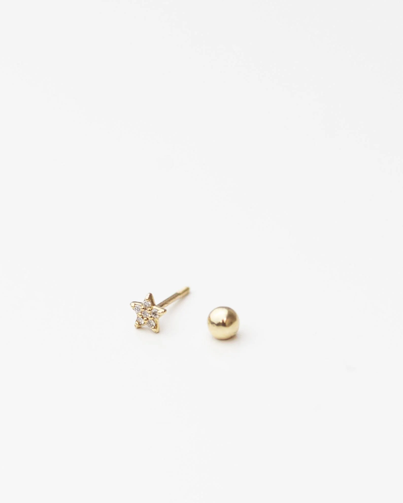 14k Mini Diamond Star Stud - Image 5