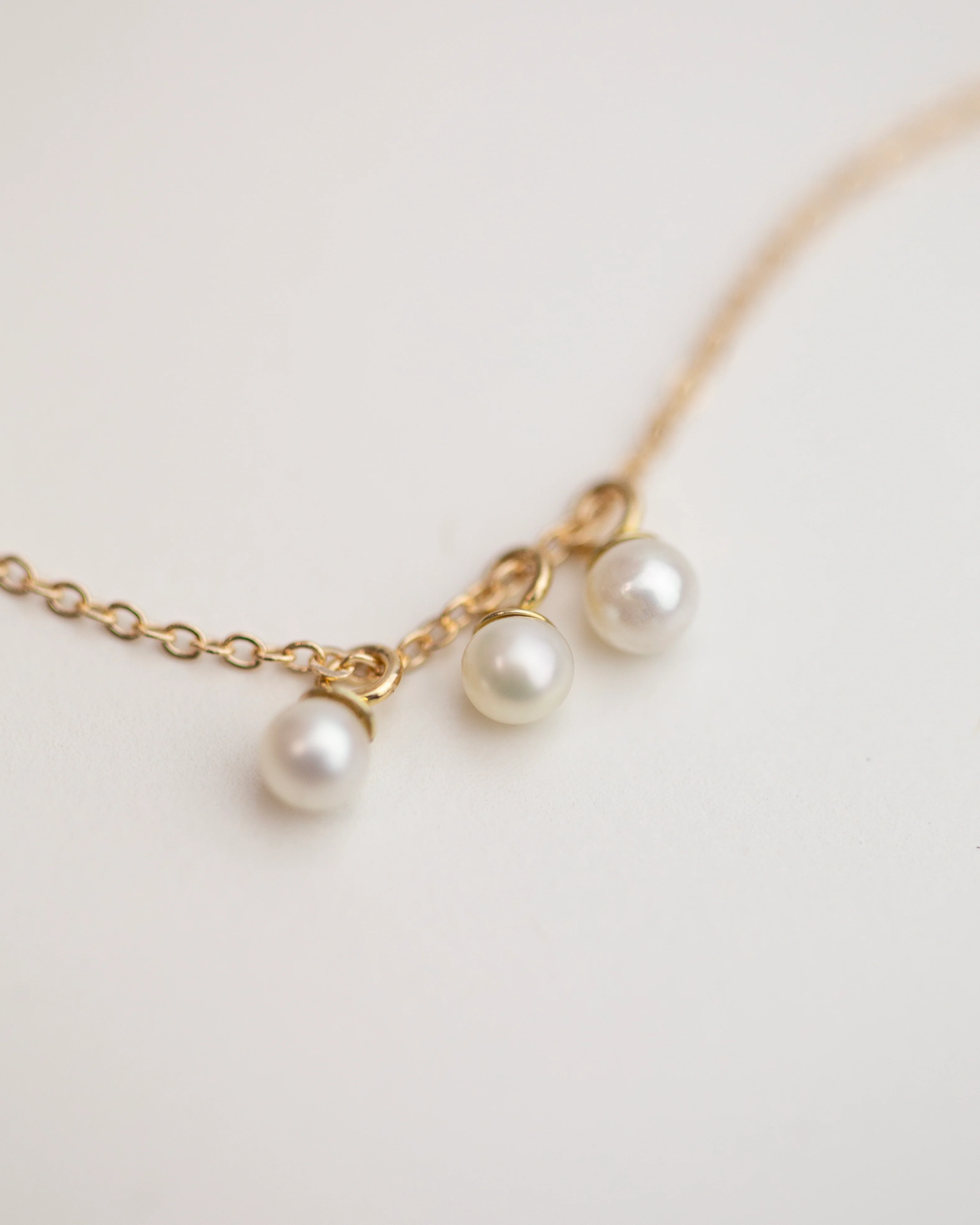 14k Mini Pearl Pendant Necklace - Image 3
