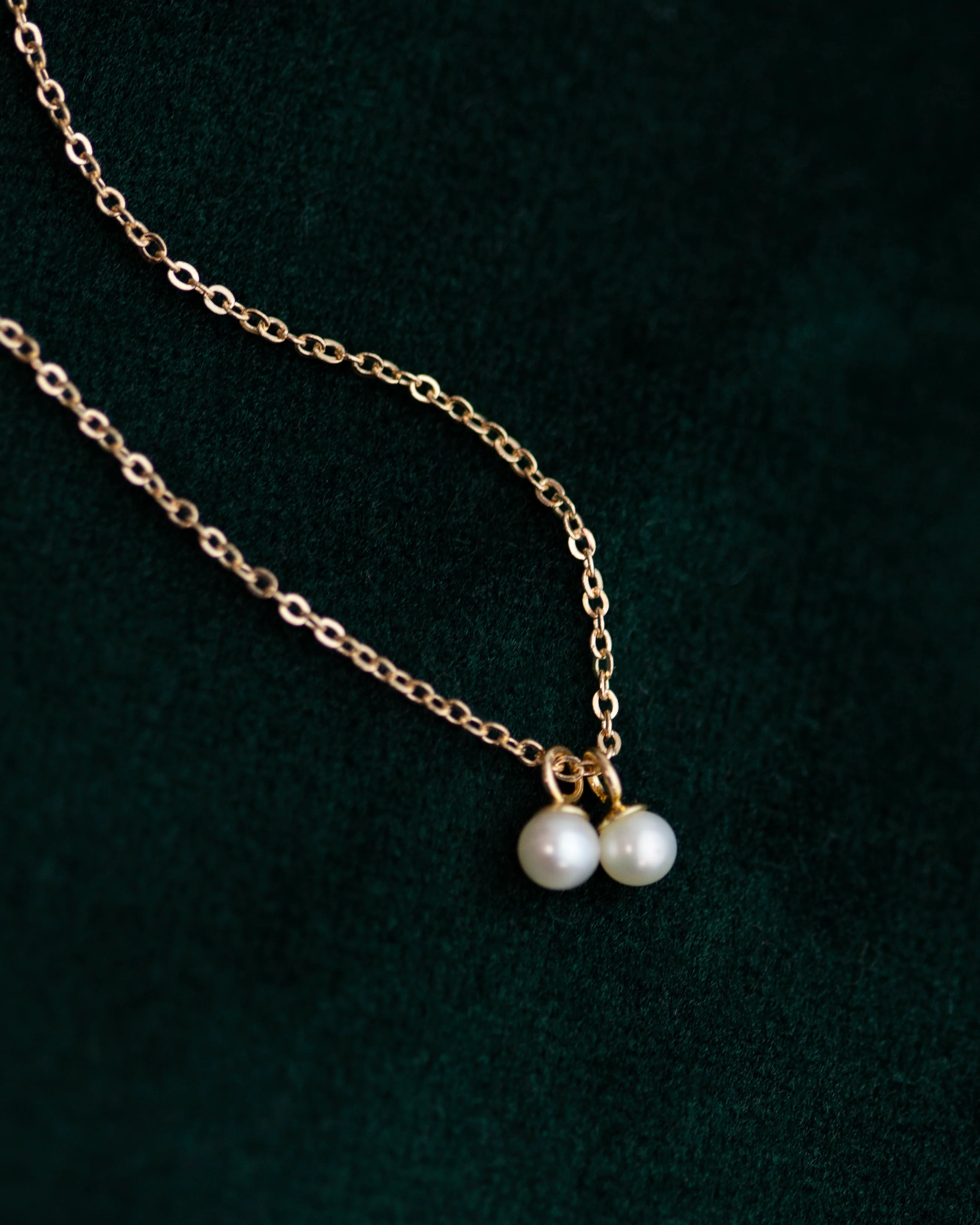 14k Mini Pearl Pendant Necklace - Image 4