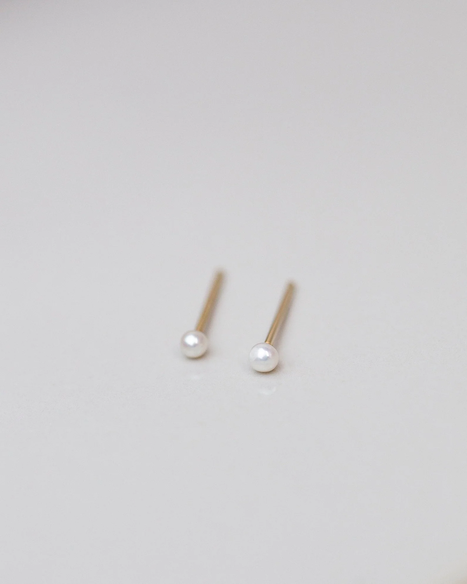 14k Mini Pearl Studs - Image 5