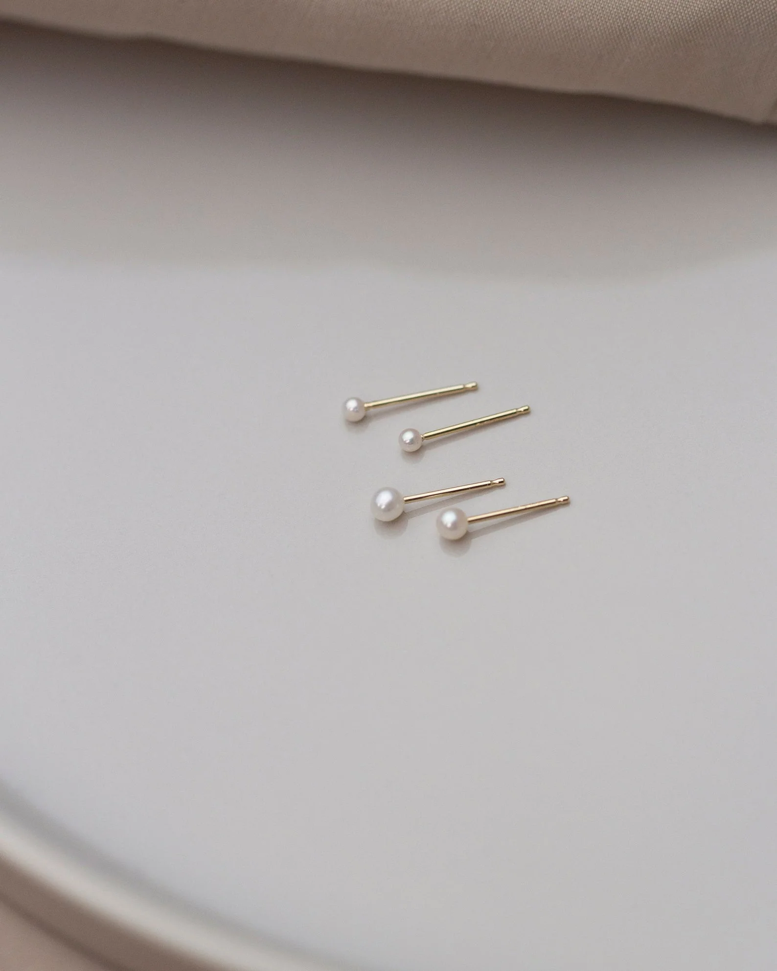 14k Mini Pearl Studs - Image 6