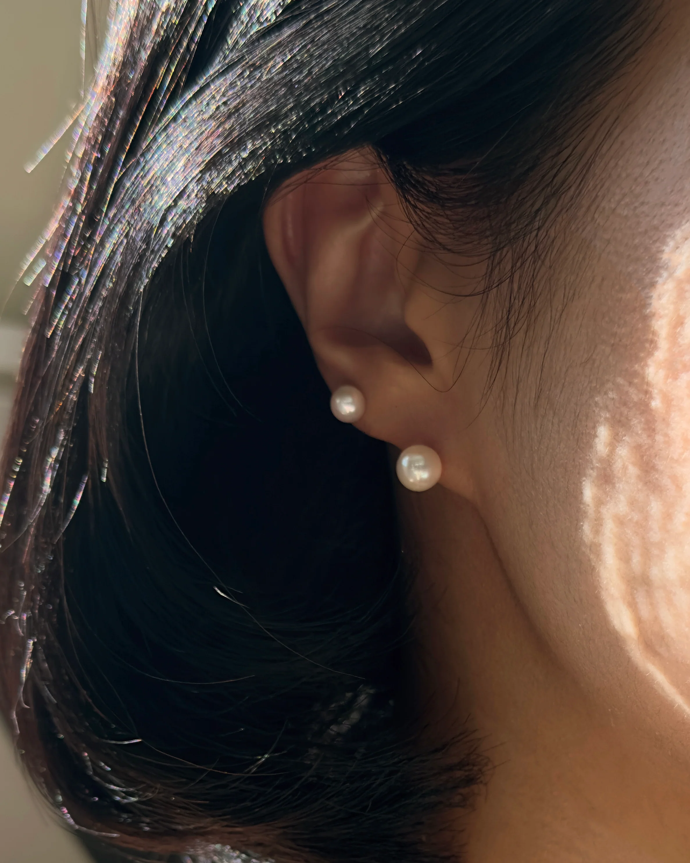 14k Pearl Stud Earrings - Image 2