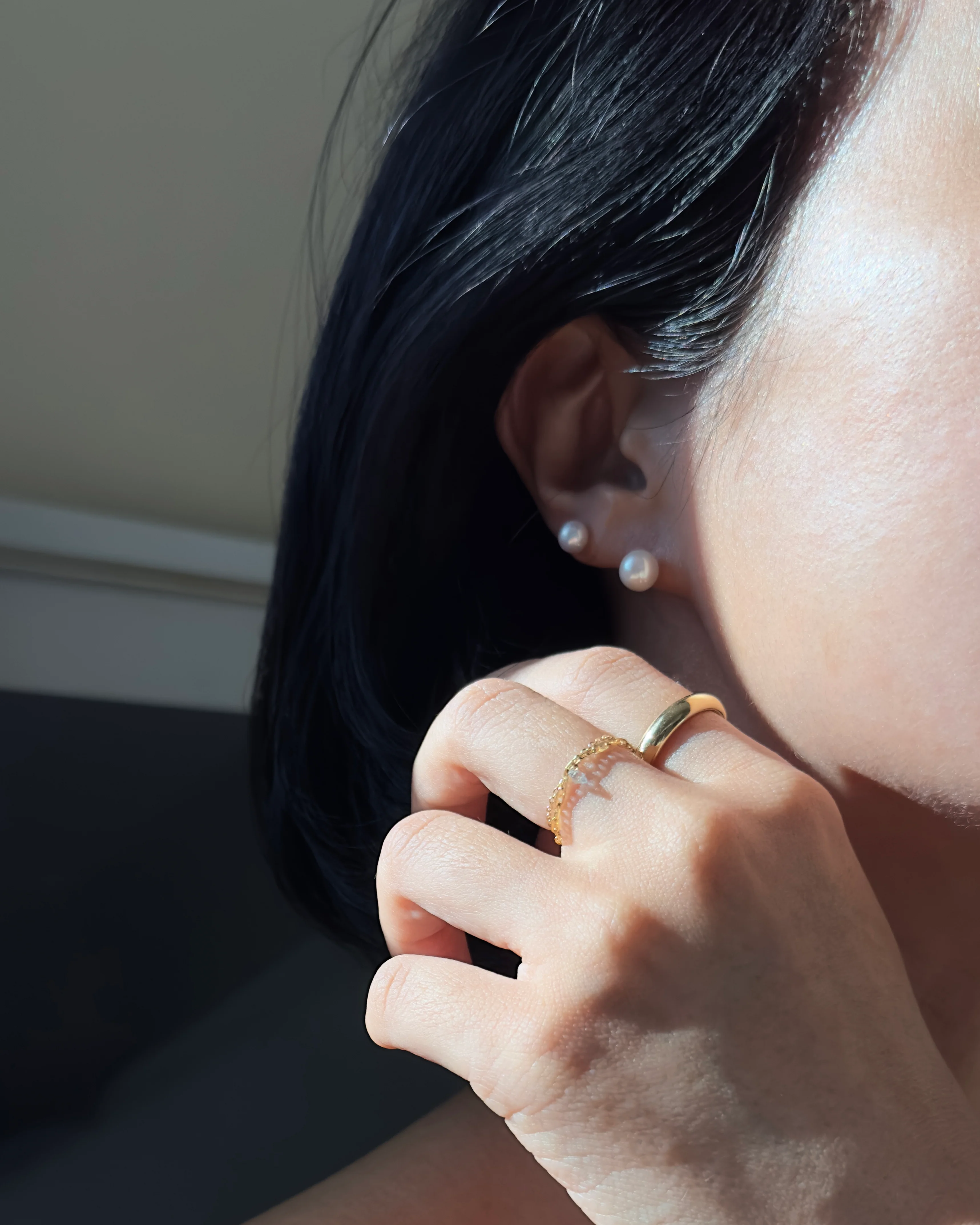 14k Pearl Stud Earrings - Image 3