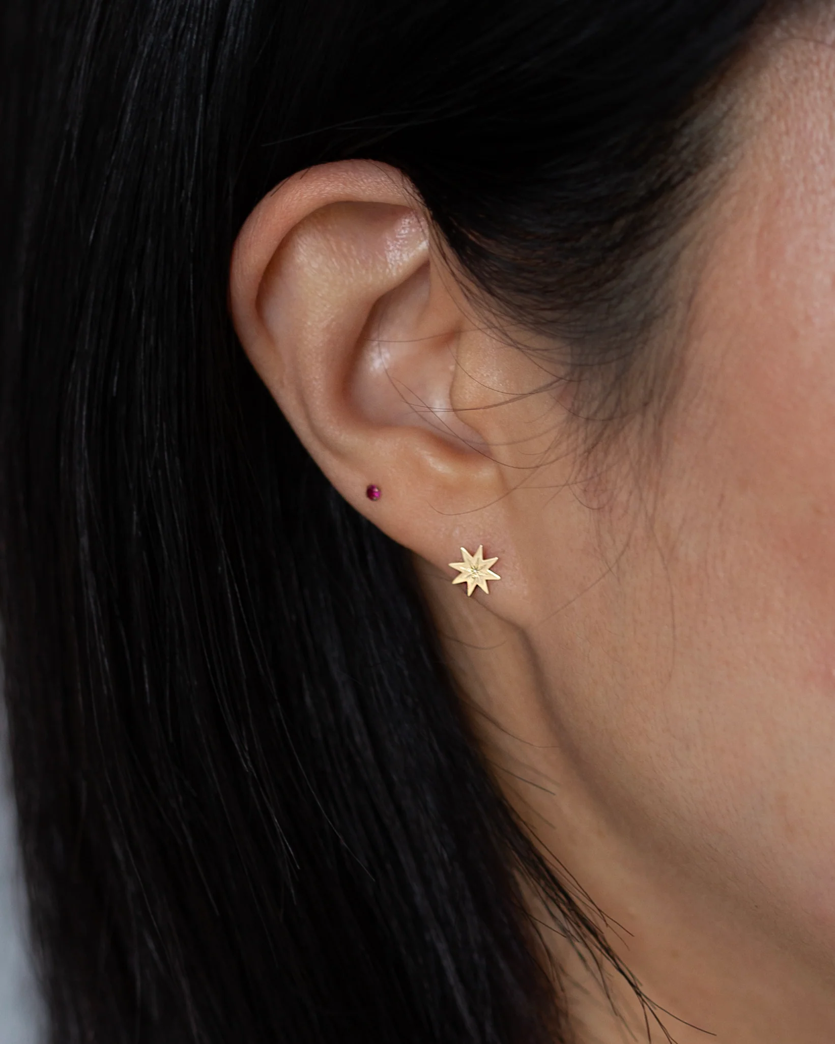 14k Small Starburst Studs - Image 2