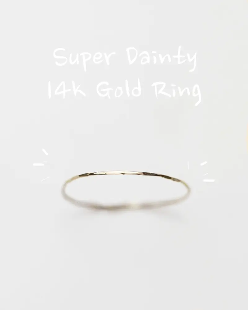 14k Super Dainty Ring