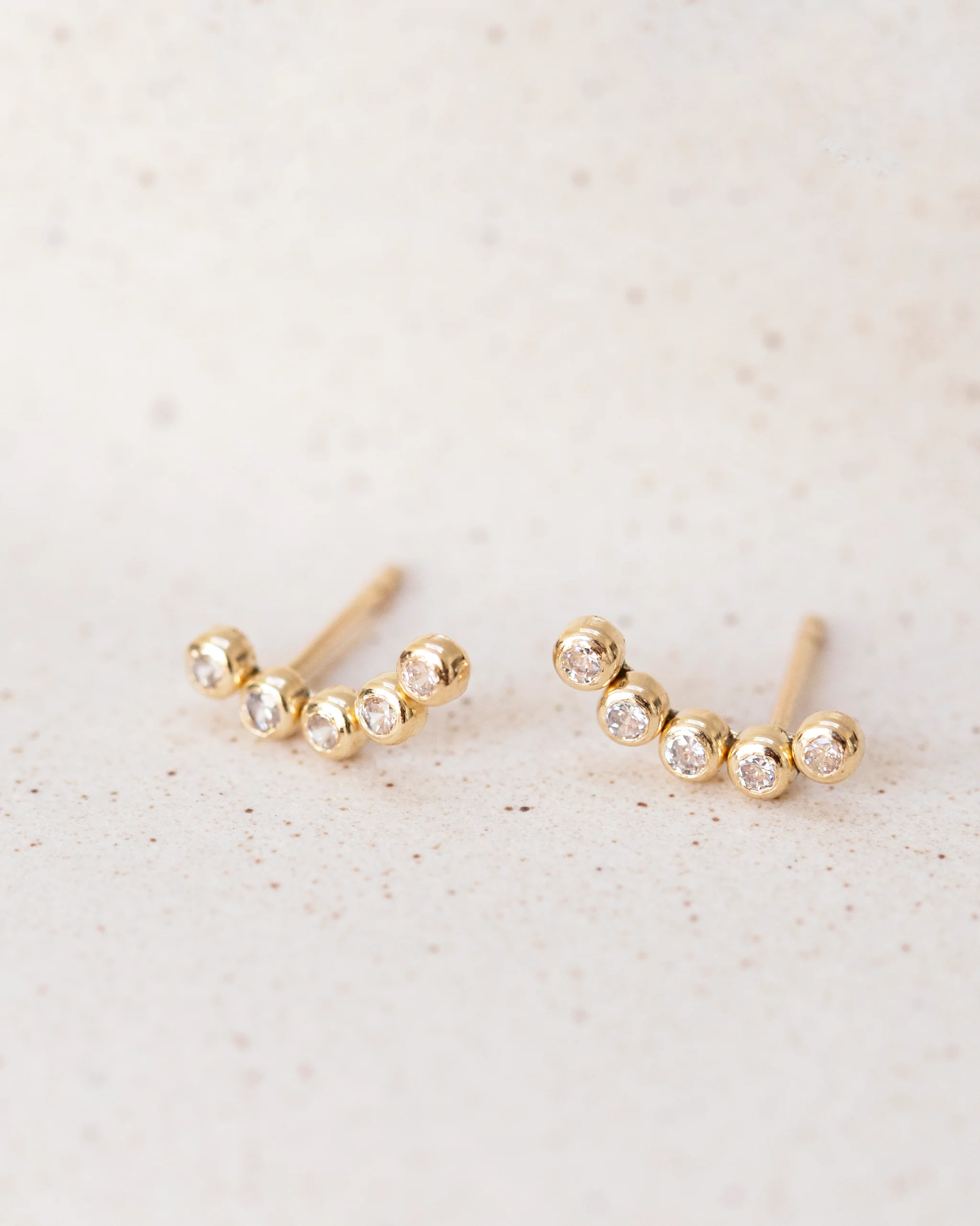 14k Swoop Climber Earrings - Image 2