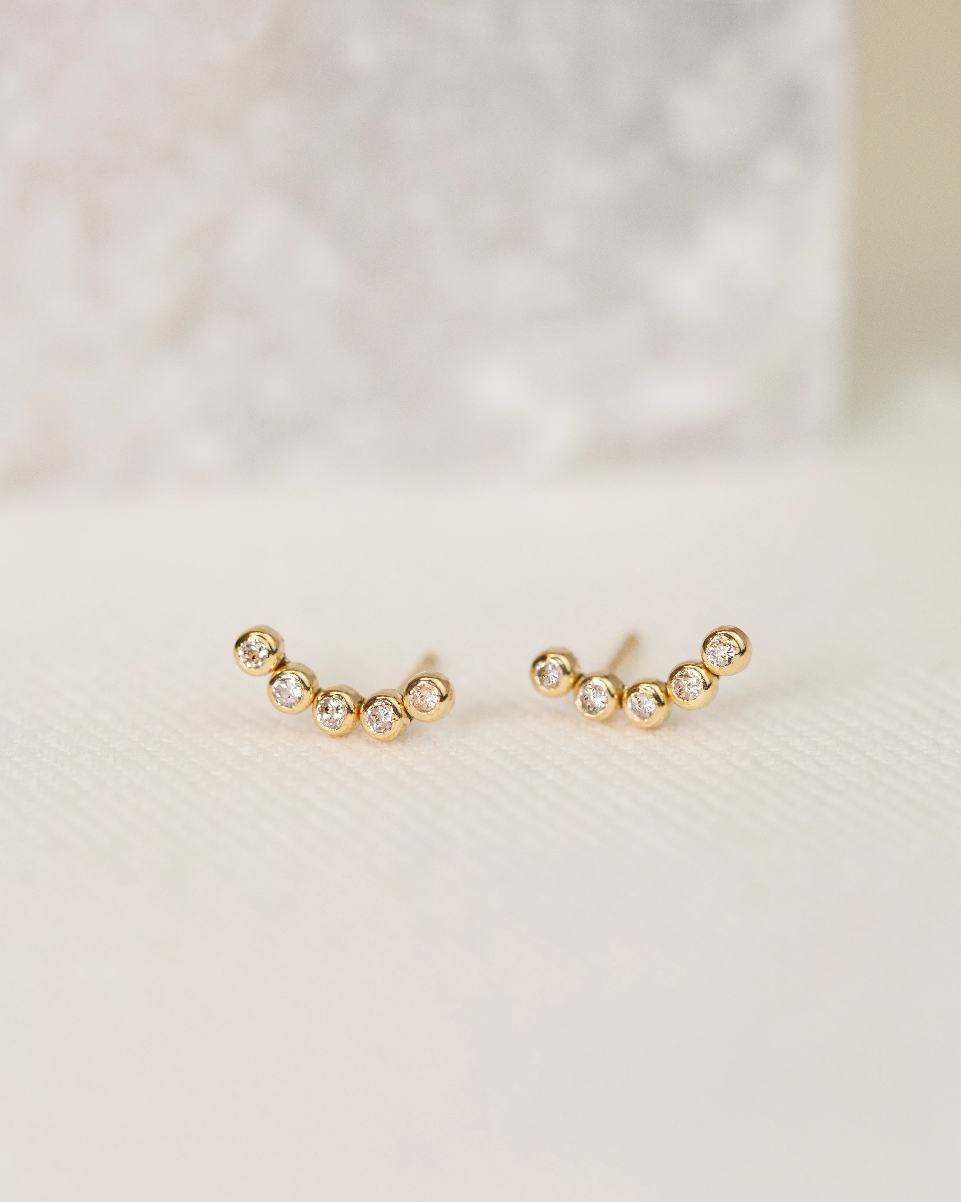 14k Swoop Climber Earrings - Image 5