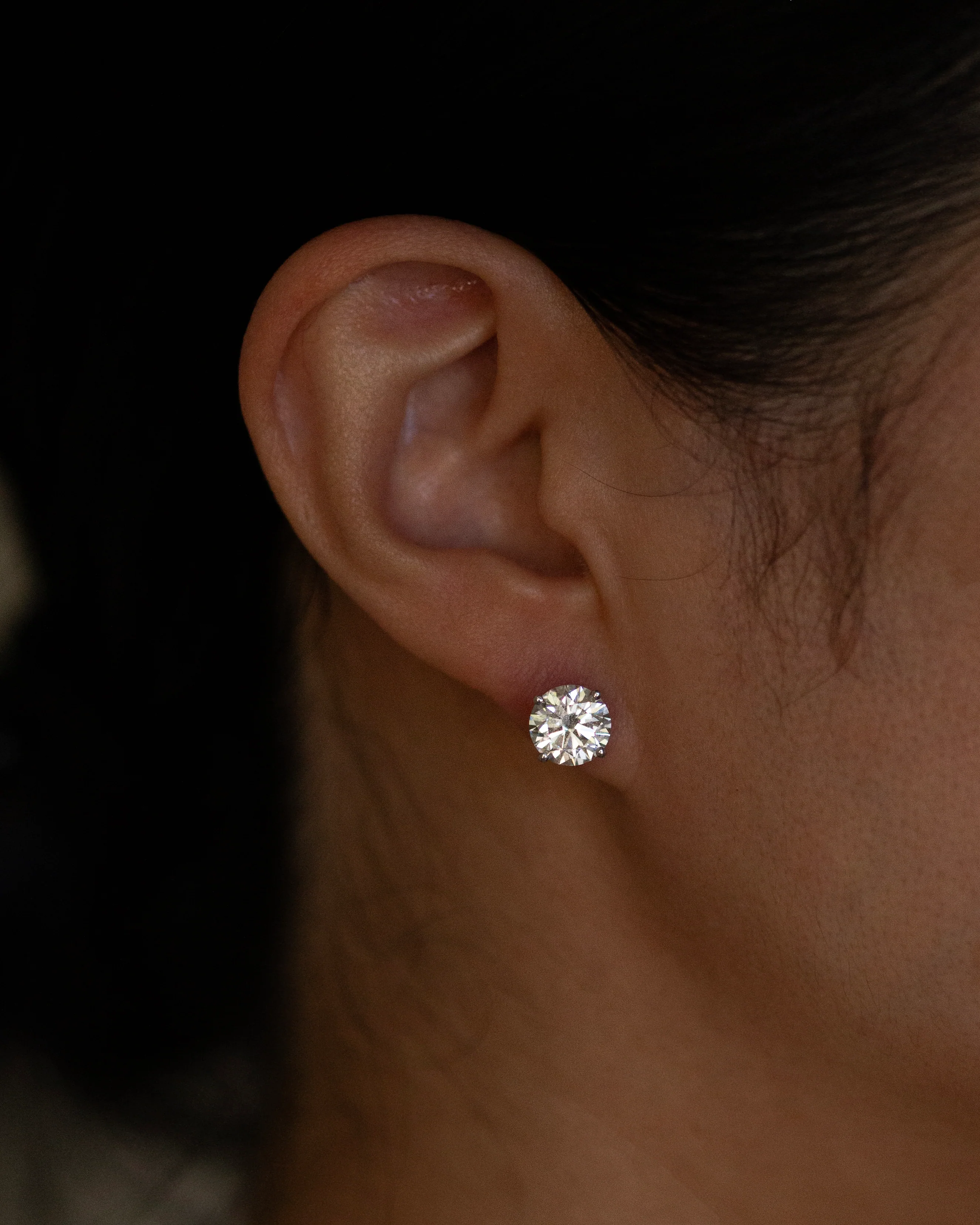 4 Ctw Lab Grown Diamond Stud Earrings IGI Certified