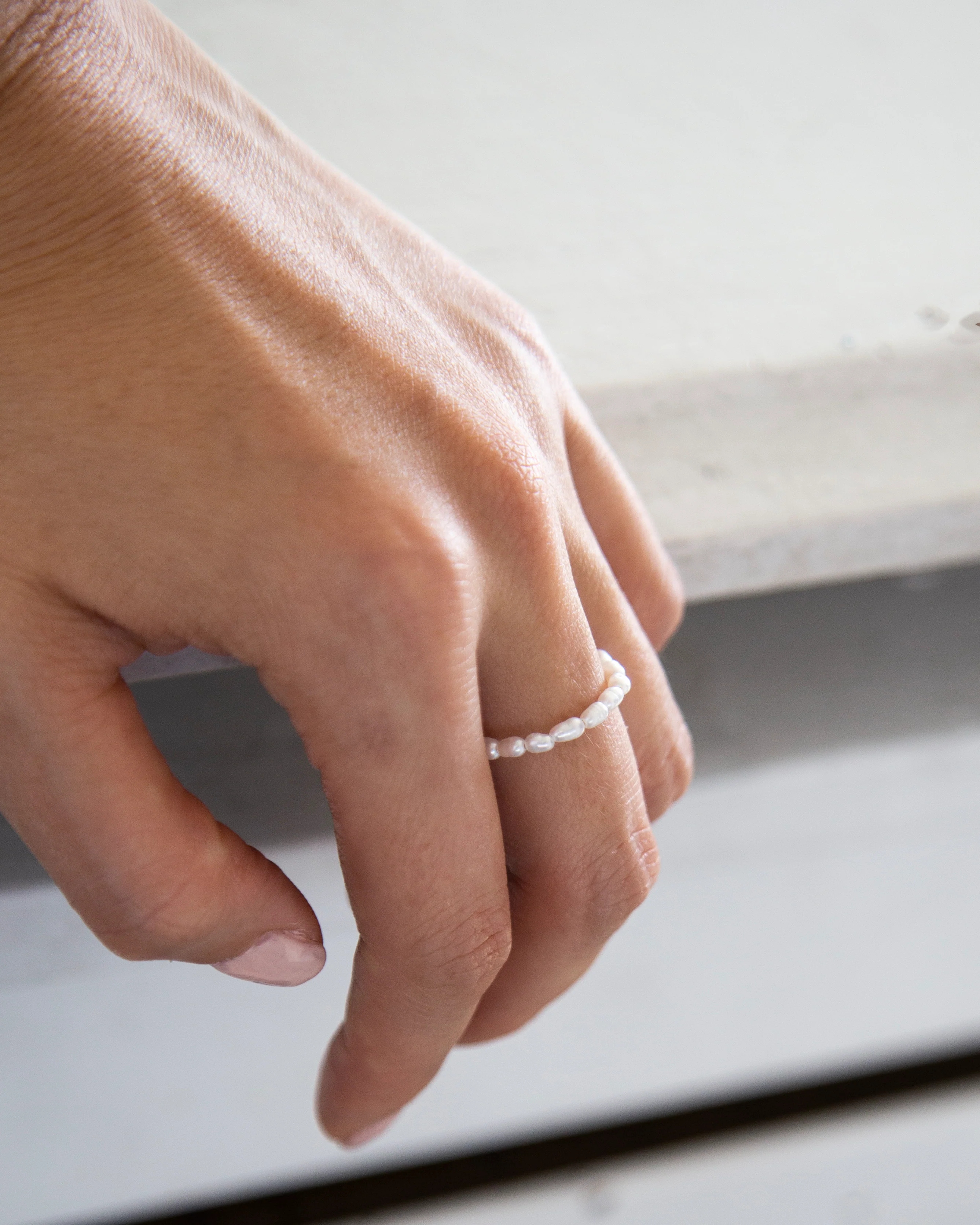 Baby Lotus Pearl Ring - Image 6