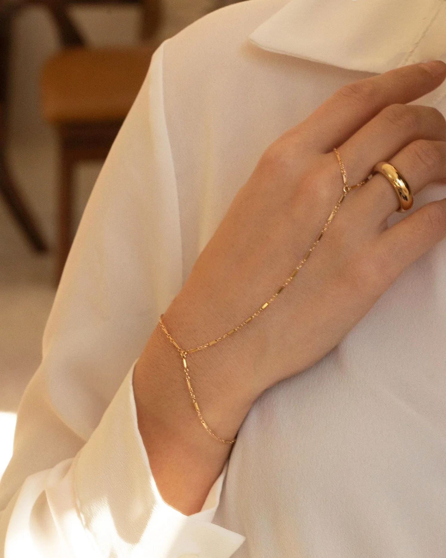 Bar Hand Chain Bracelet - Image 2