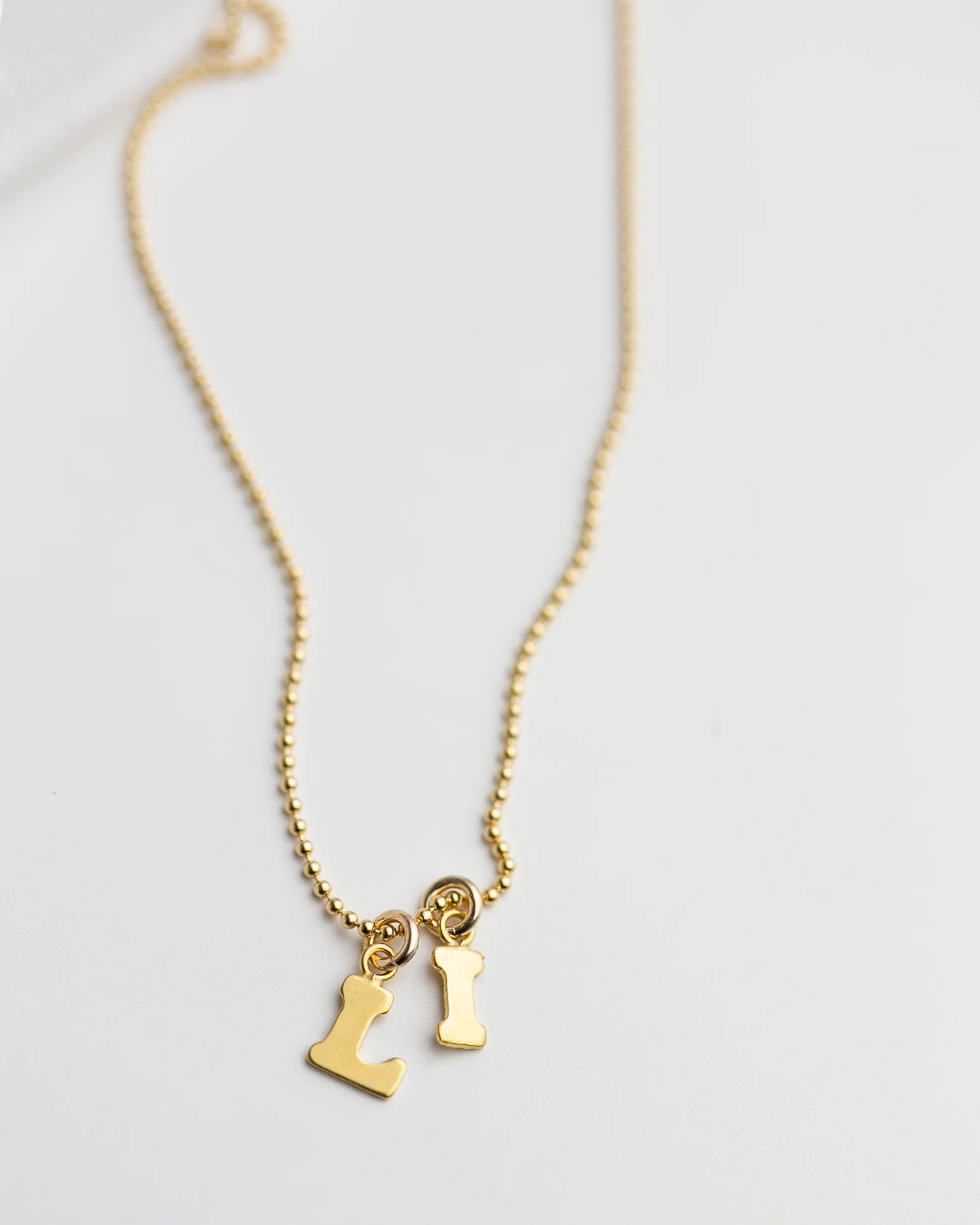 Block Font Initial Necklace - Image 4