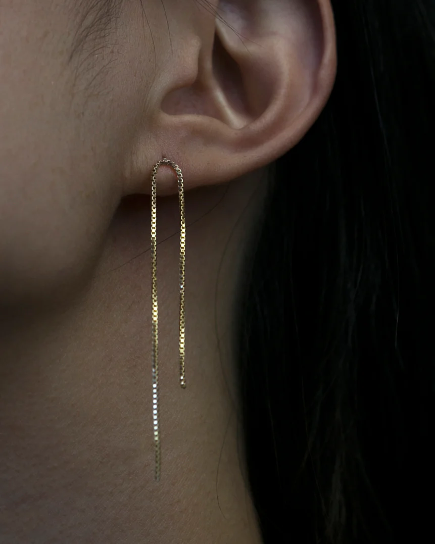 Box Chain U Earrings - Image 2