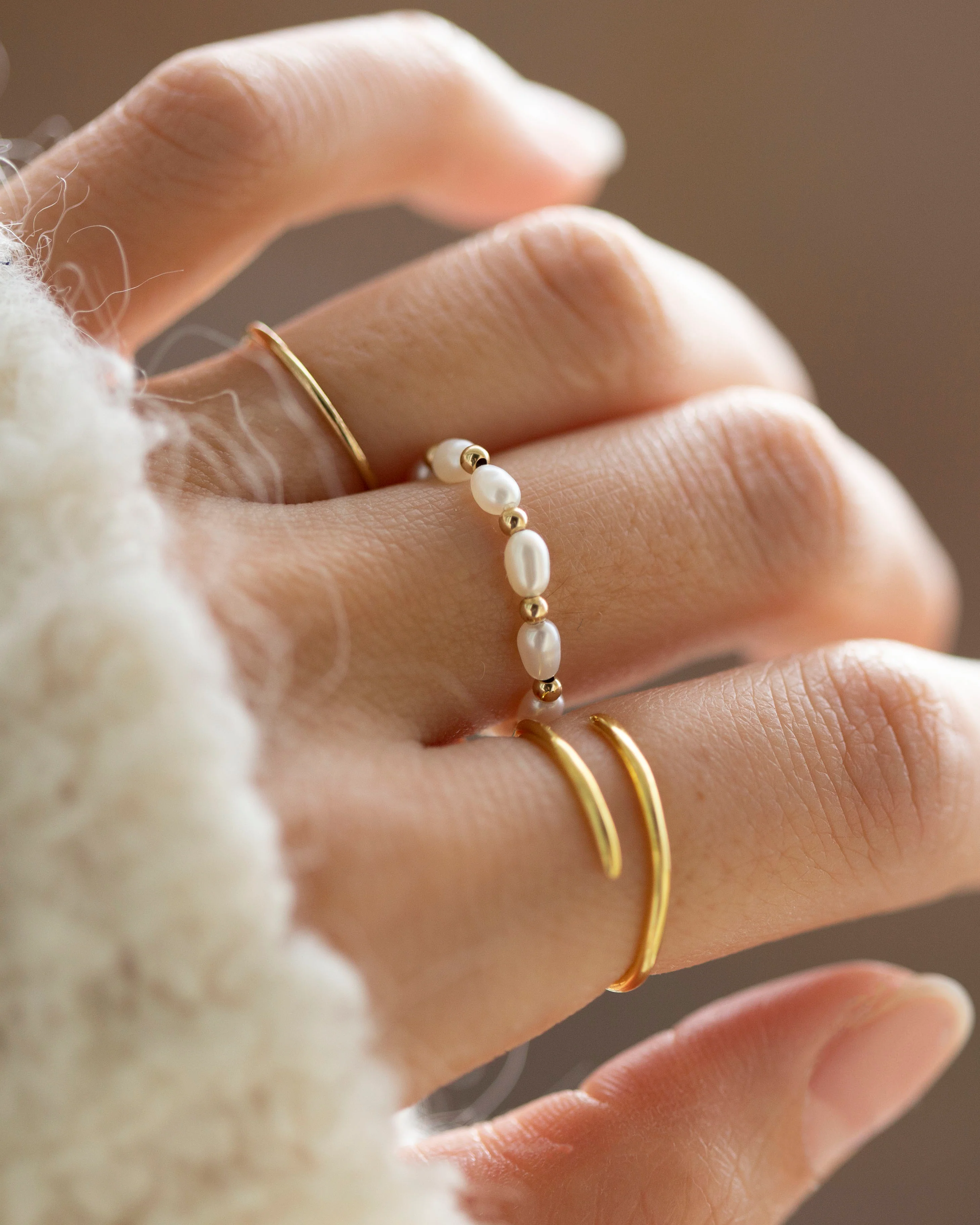 Baby Lotus Pearl Ring II - Image 3