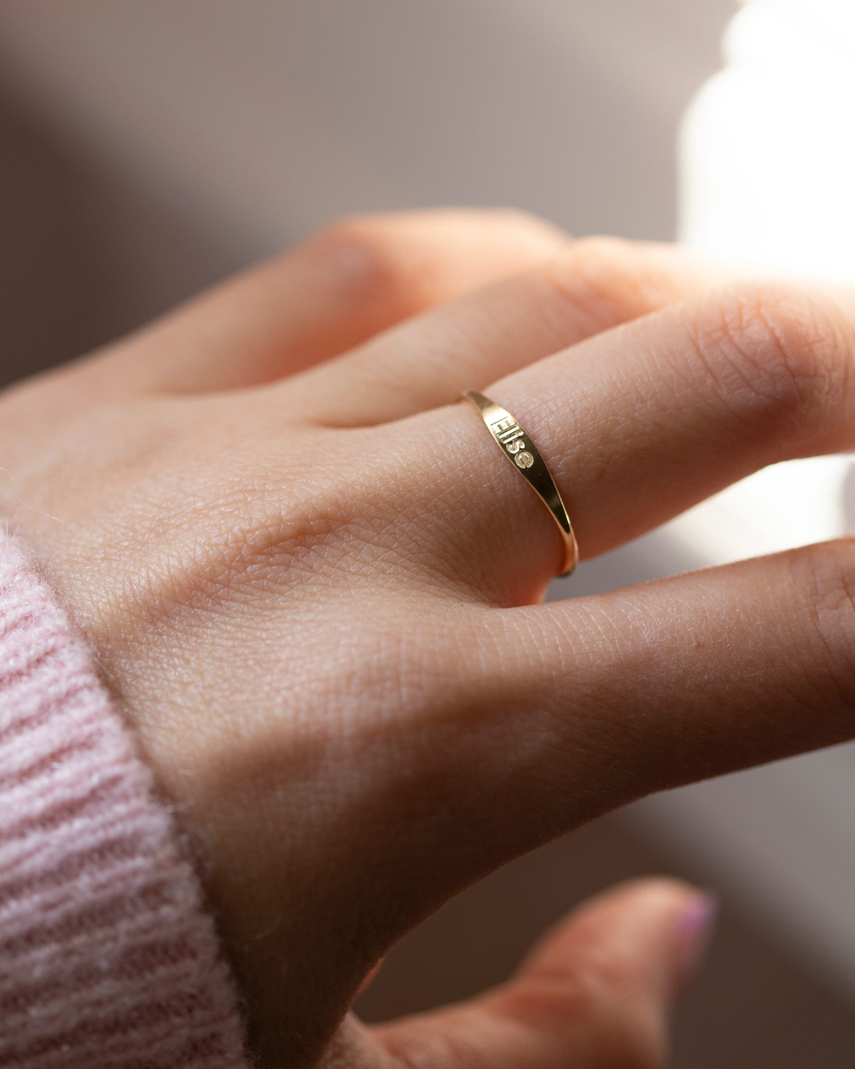 Custom Delicate Name Ring - Image 6