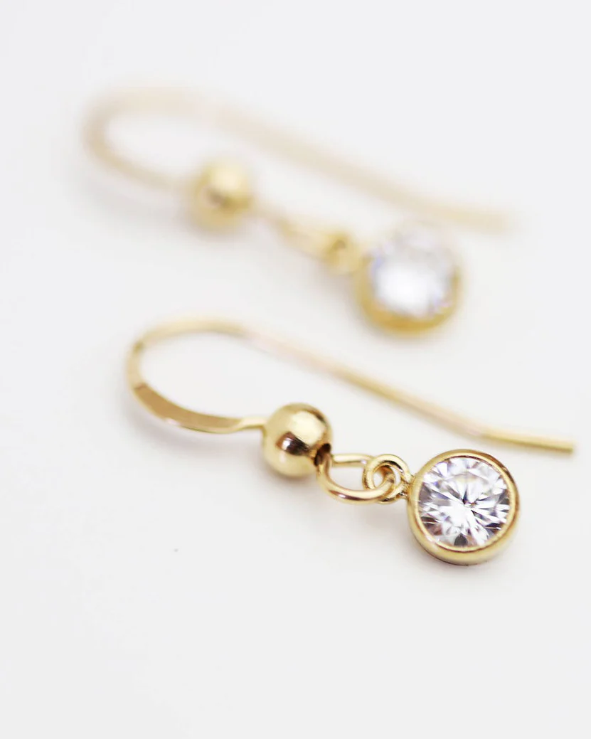 CZ Dangle Earrings - Image 2