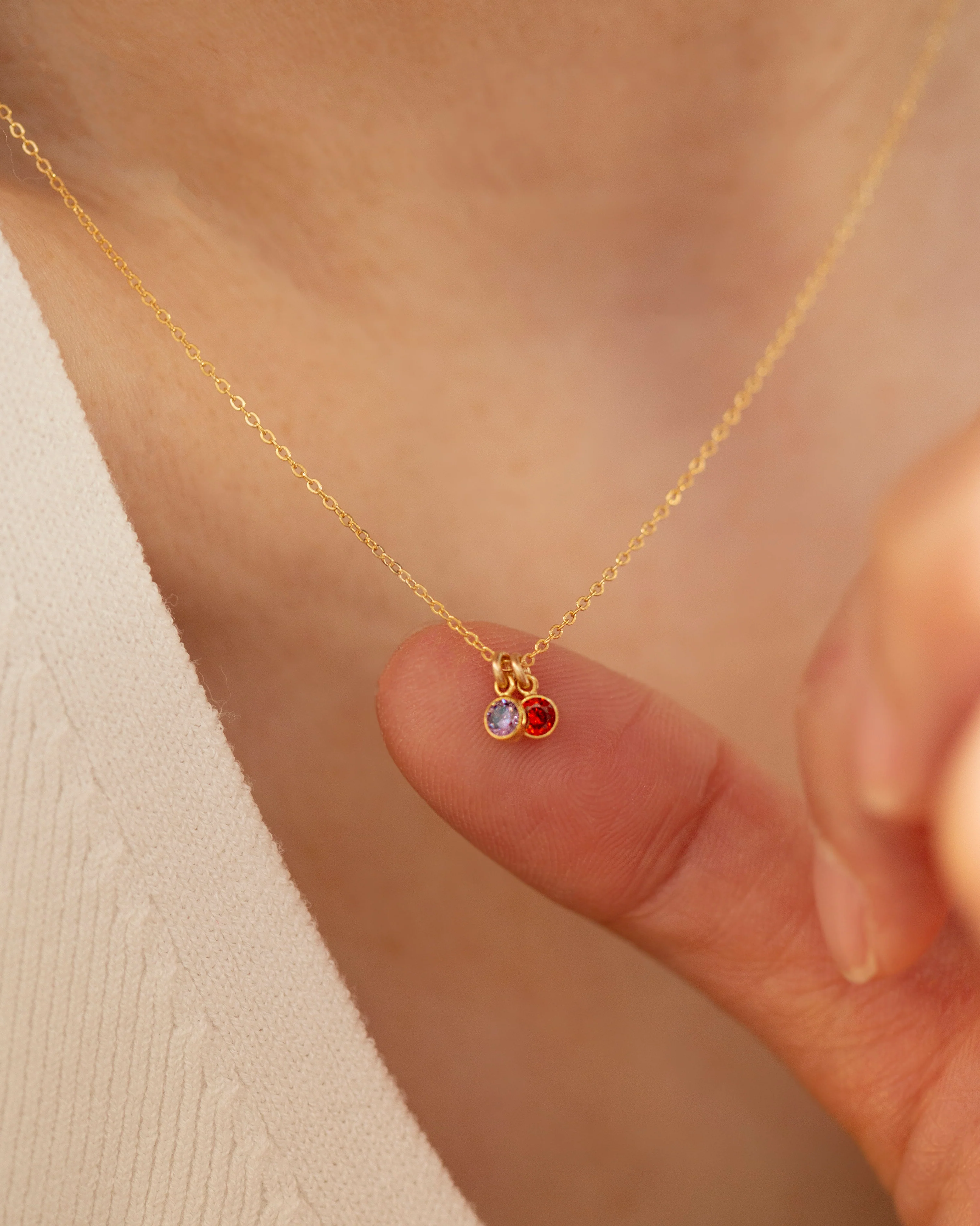 Dainty birthstone necklace - Image 2