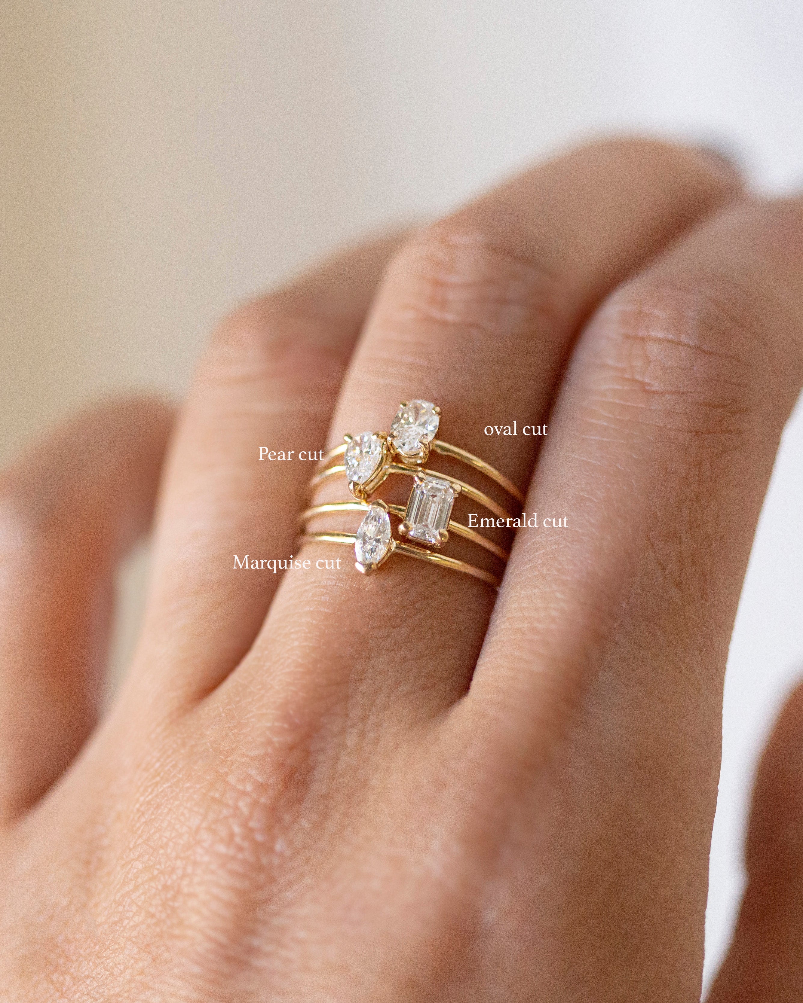 Dainty Diamond Stacking Ring Set - Choose 2, 3, or 4 Rings - Image 2