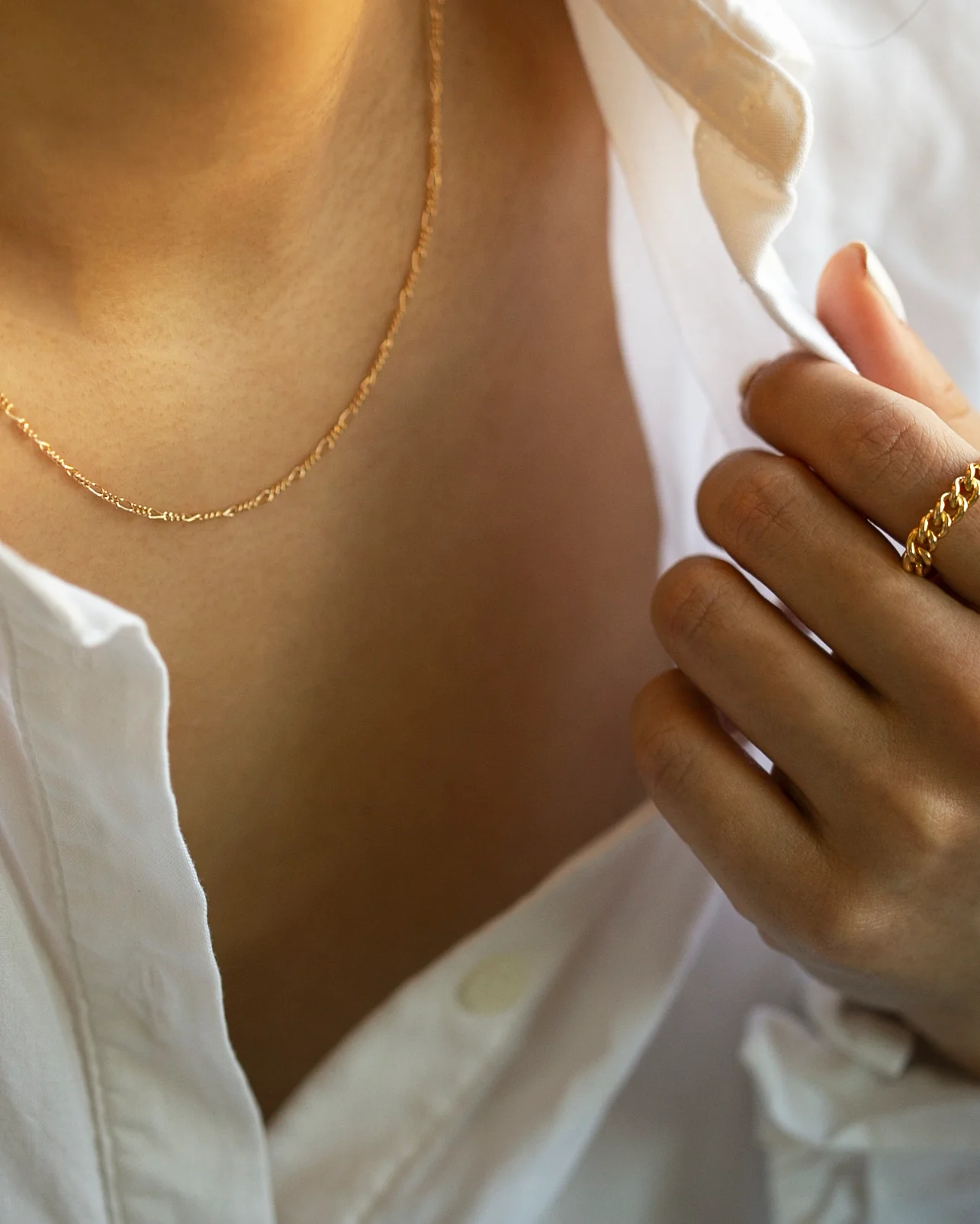 Dainty Figaro Chain Necklace - Image 3