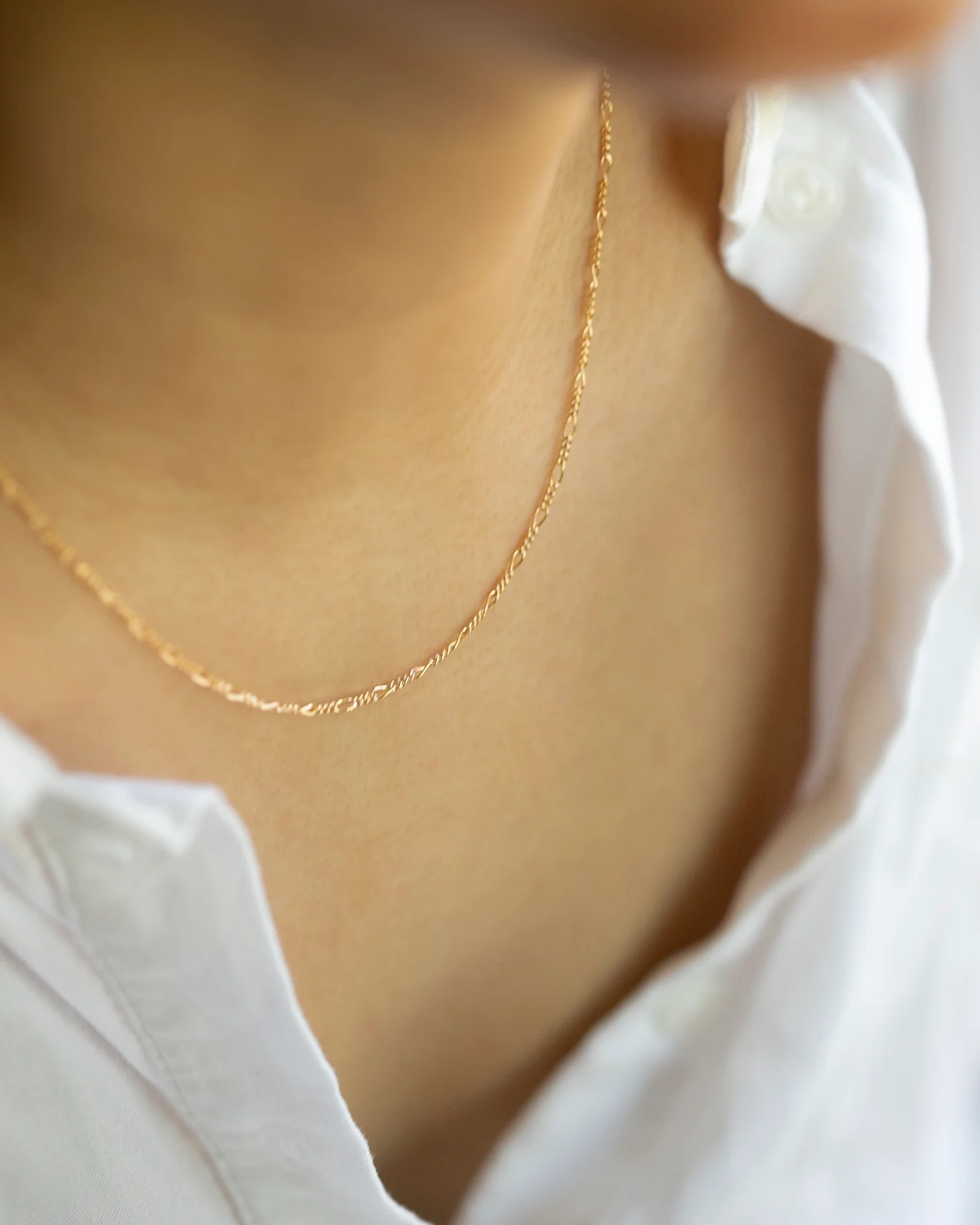 Dainty Figaro Chain Necklace - Image 4