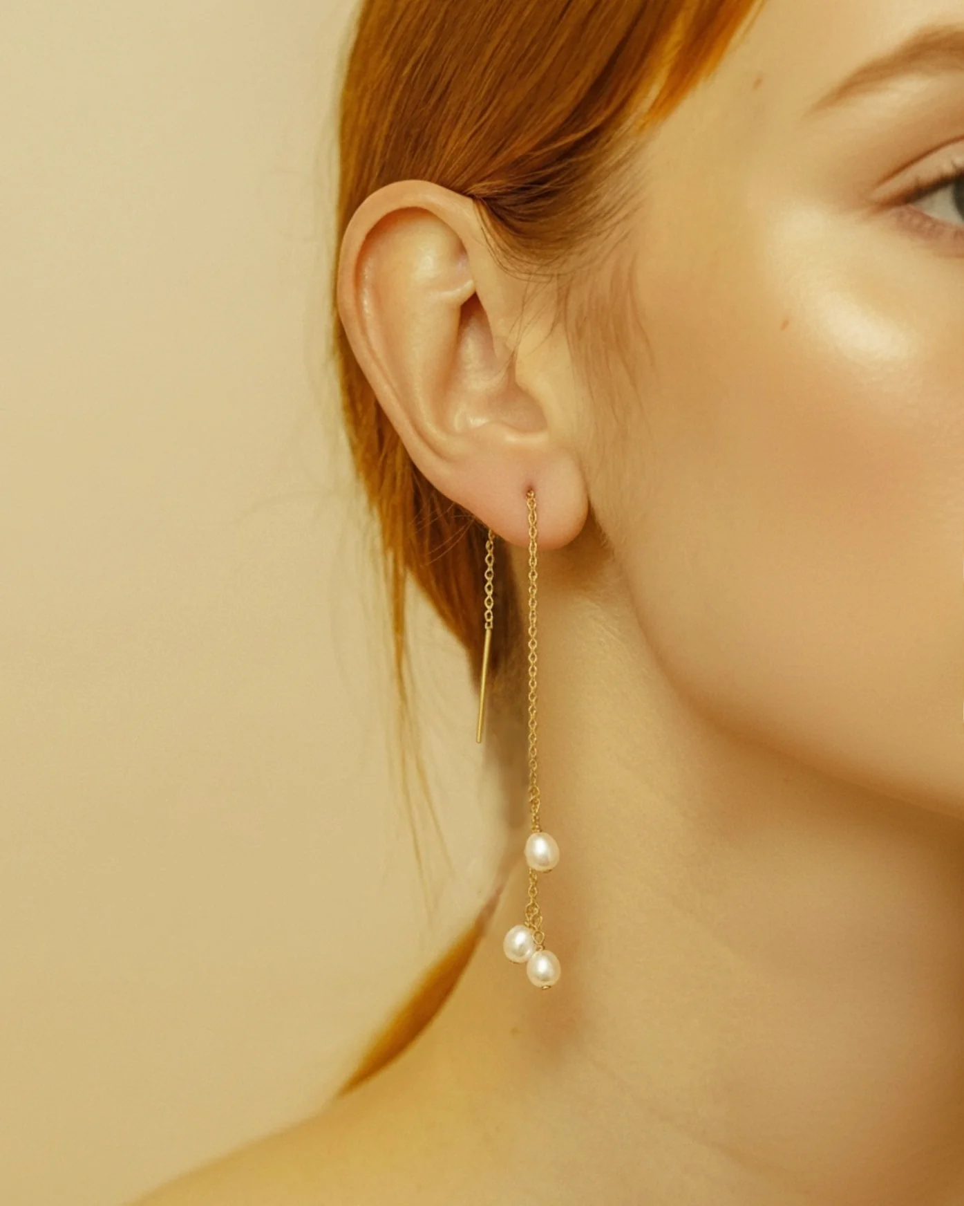 Dainty Pearl Trio Earrings