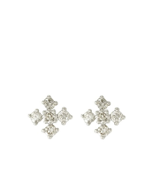 14k Diamond Cross Earrings - Image 3